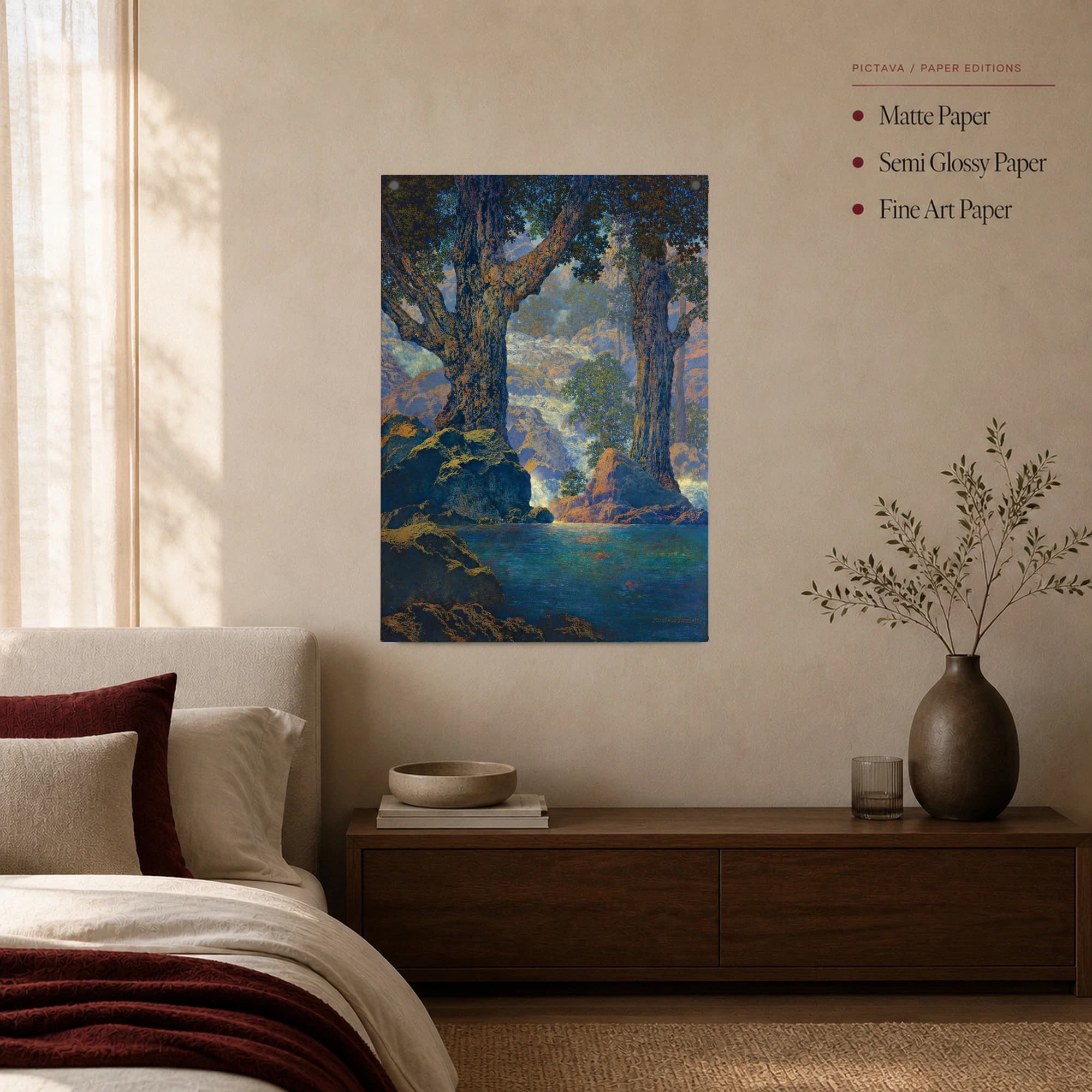 The Waterfall by Maxfield Parrish Framed Canvas Art, view 3