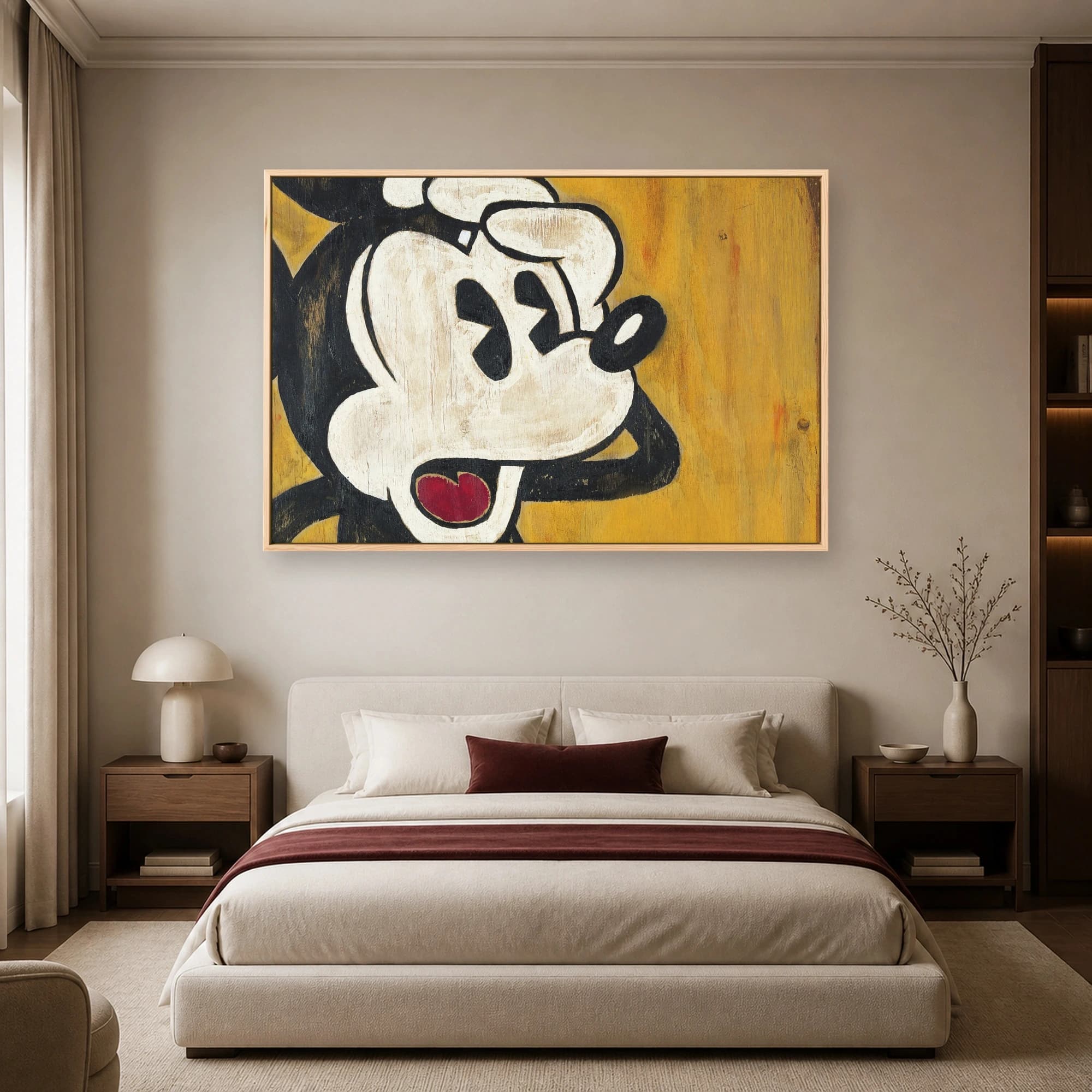 Vintage Mickey Mouse Wooden Wall Art Print, view 5