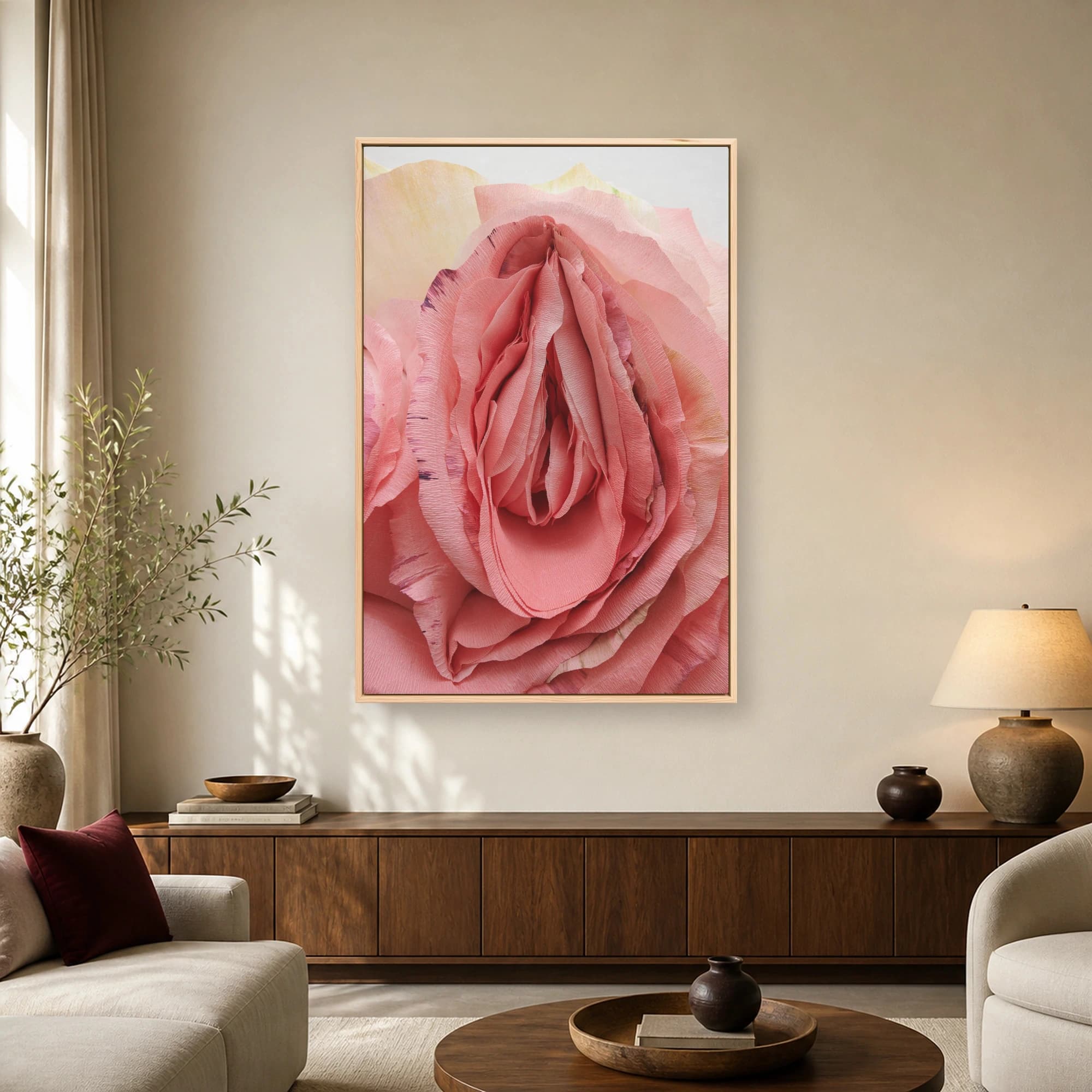 Pink Petals Botanical Macro Wall Art Print, view 2