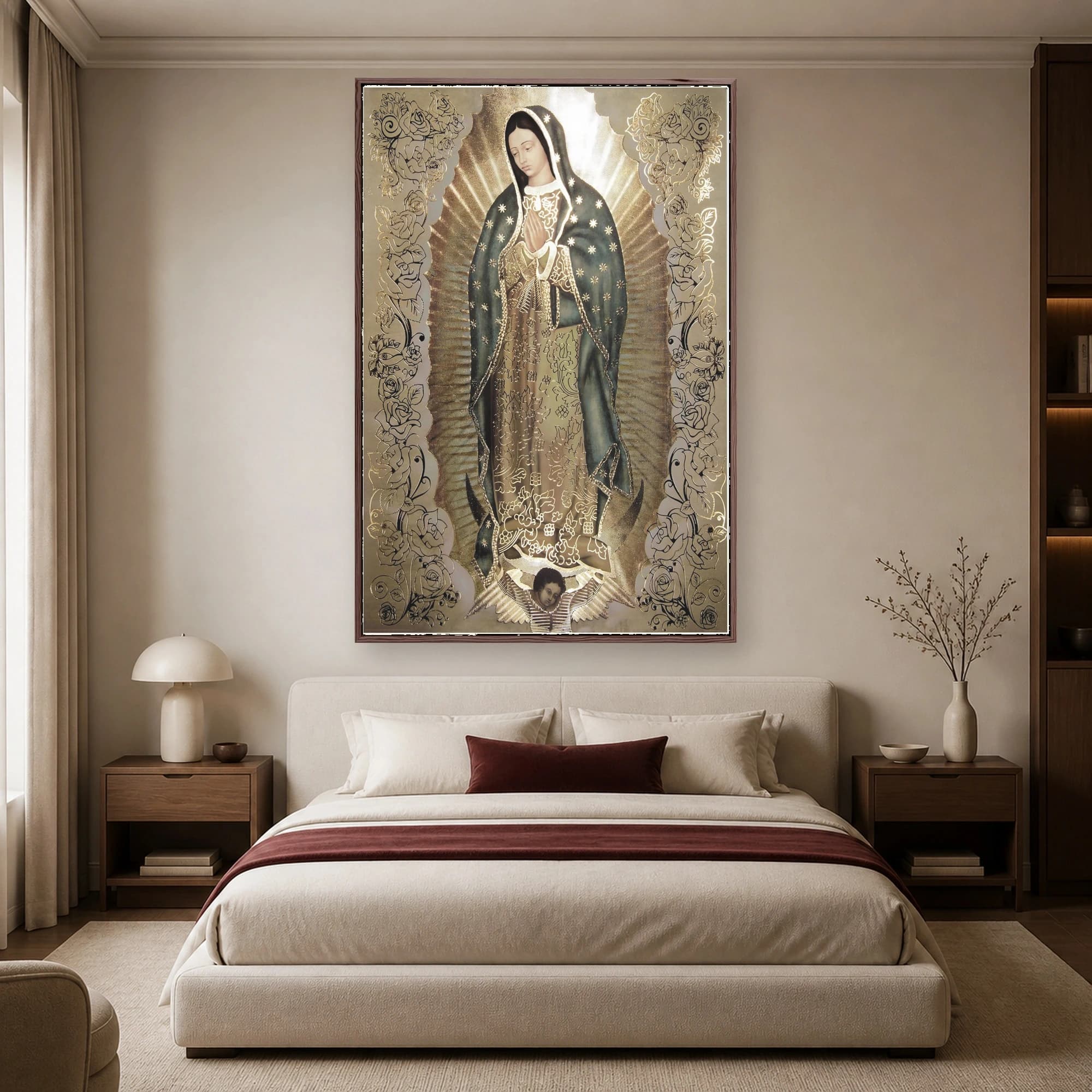 Our Lady of Guadalupe Gold Foil Devotional Wall Art, view 3