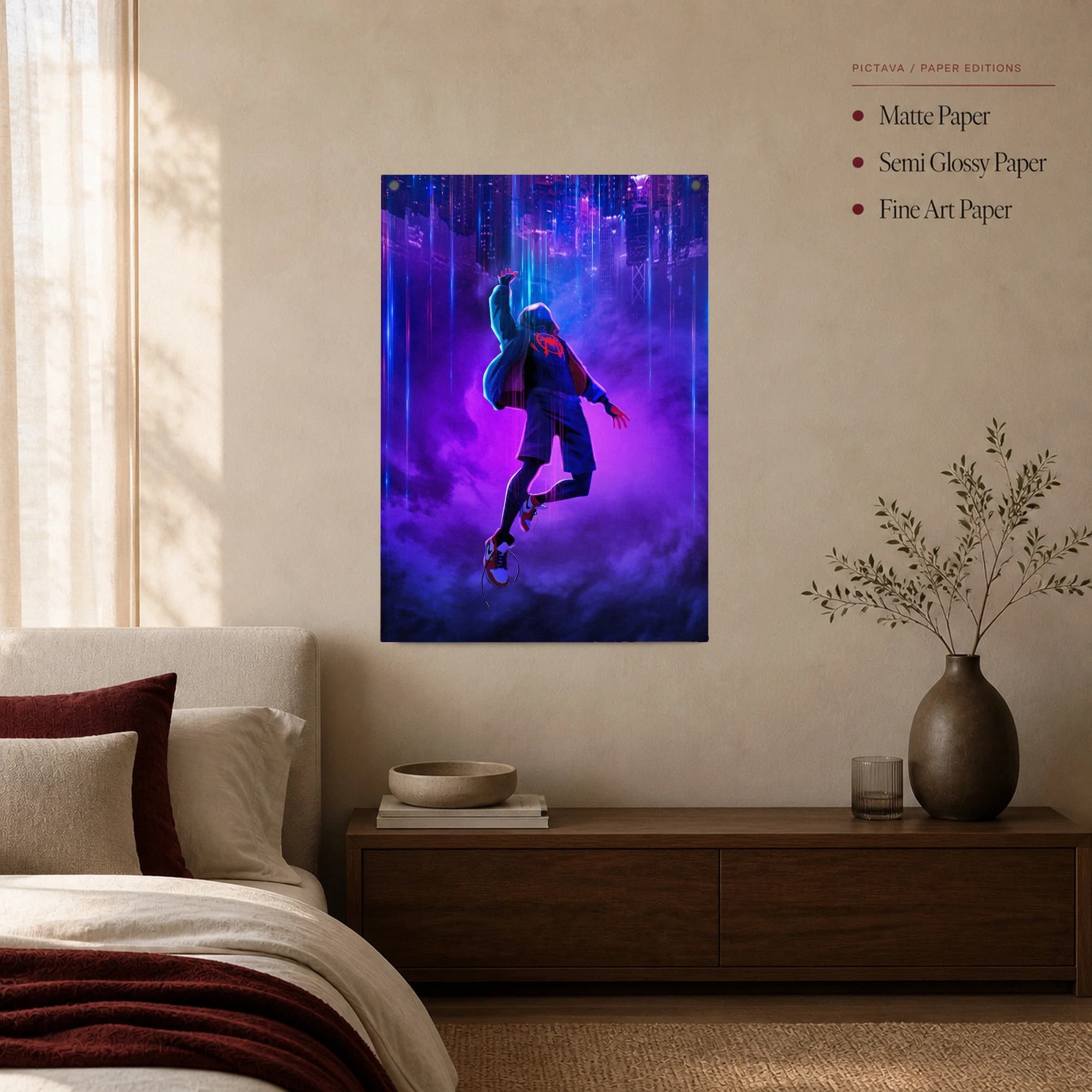 Spider-Man Multiverse Leap Neon Wall Art, view 3