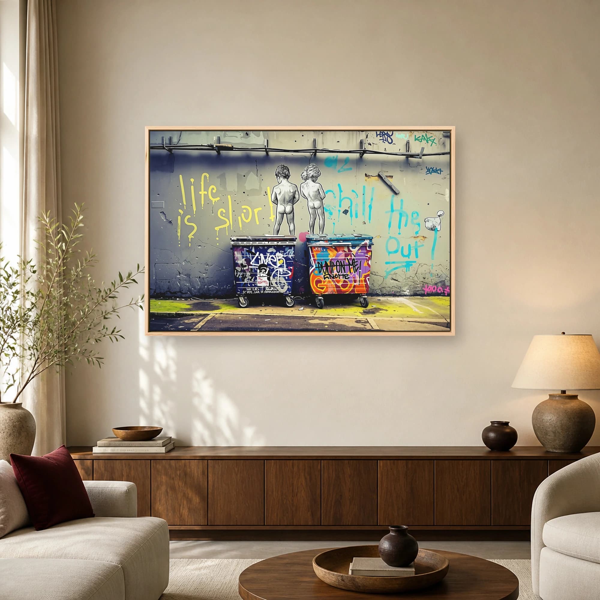 Life Is Short Chill The Out Urban Street Art Print, view 2
