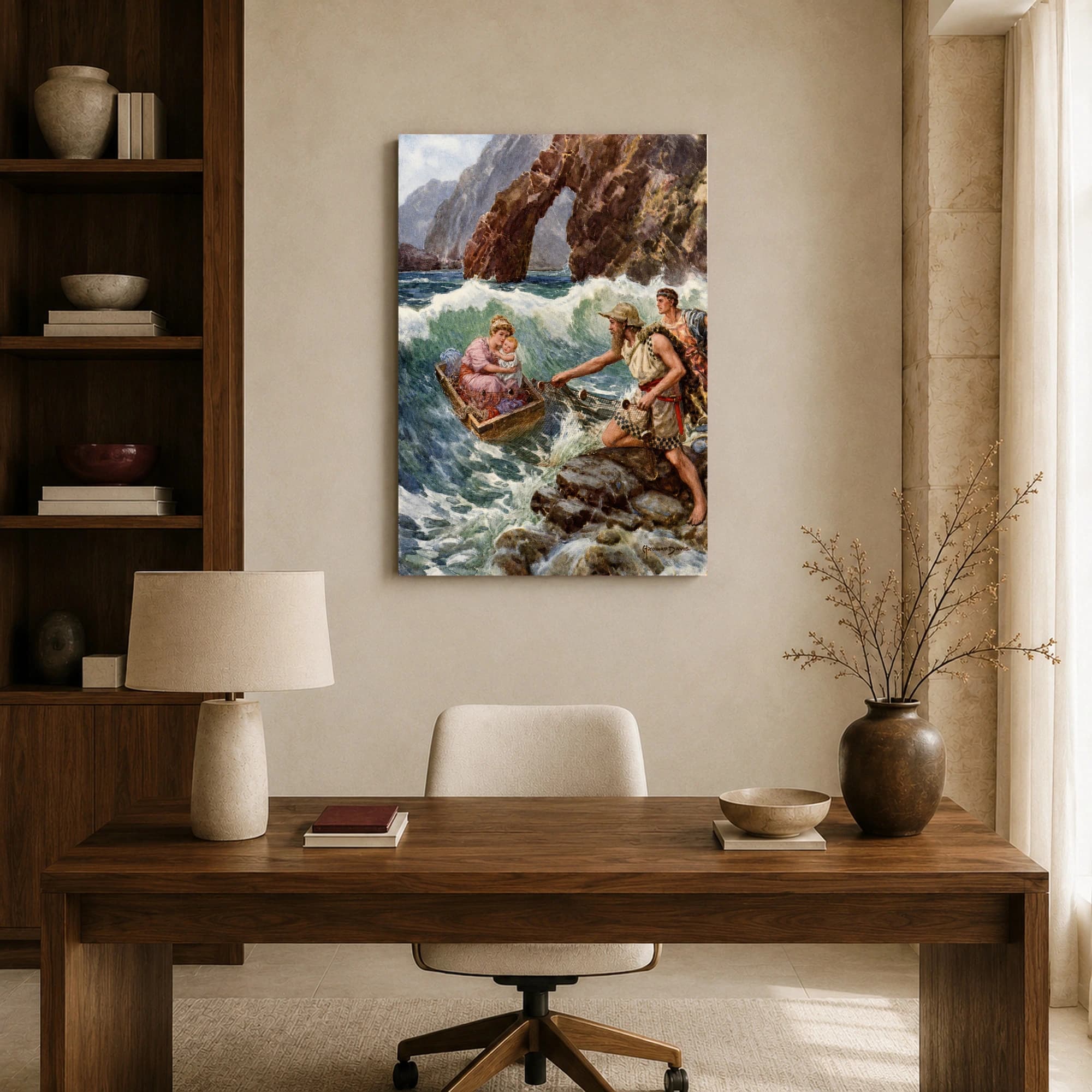 Danaë and Perseus Greek Mythology Fine Art Print, view 8