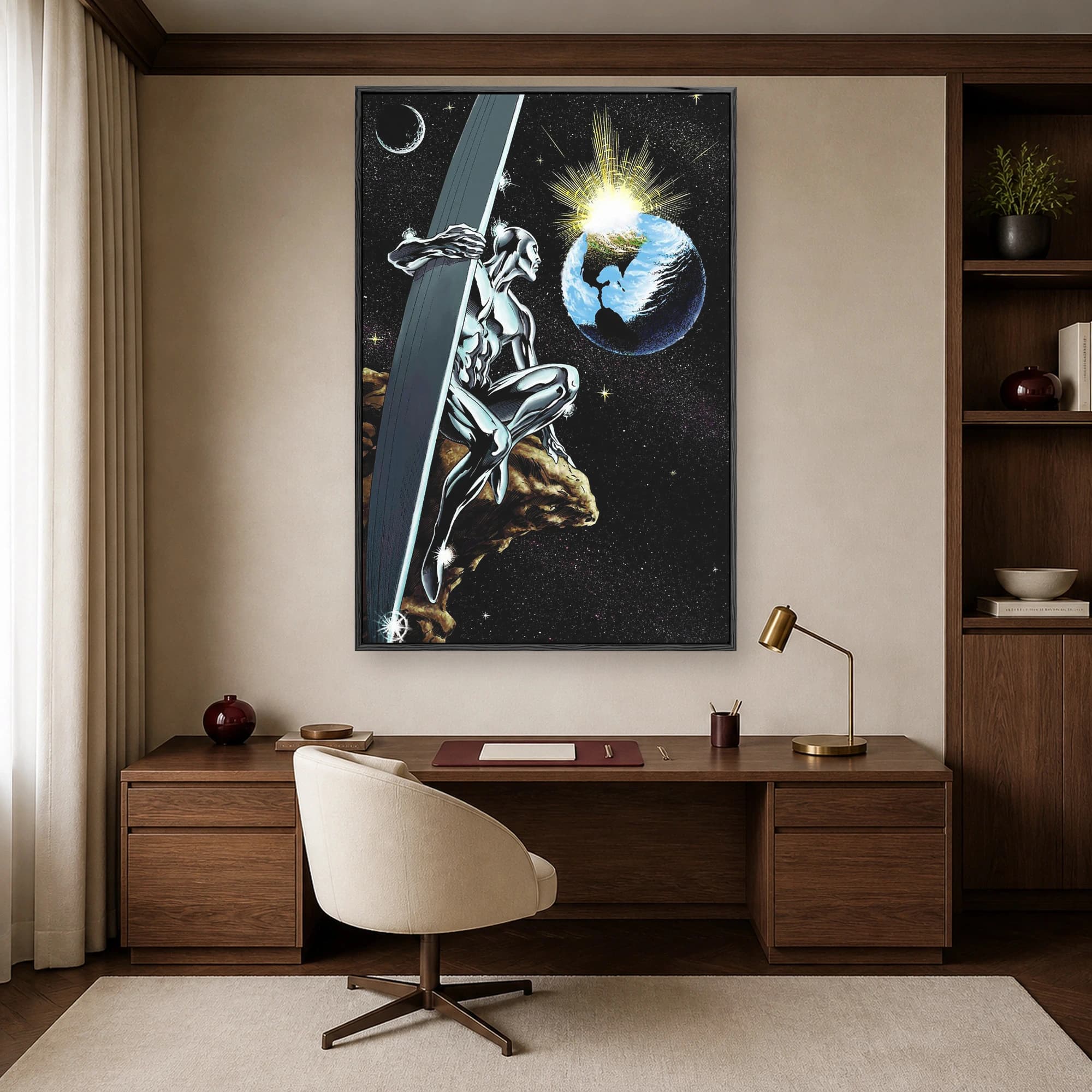 Silver Surfer Cosmic Watch Canvas Print, view 6