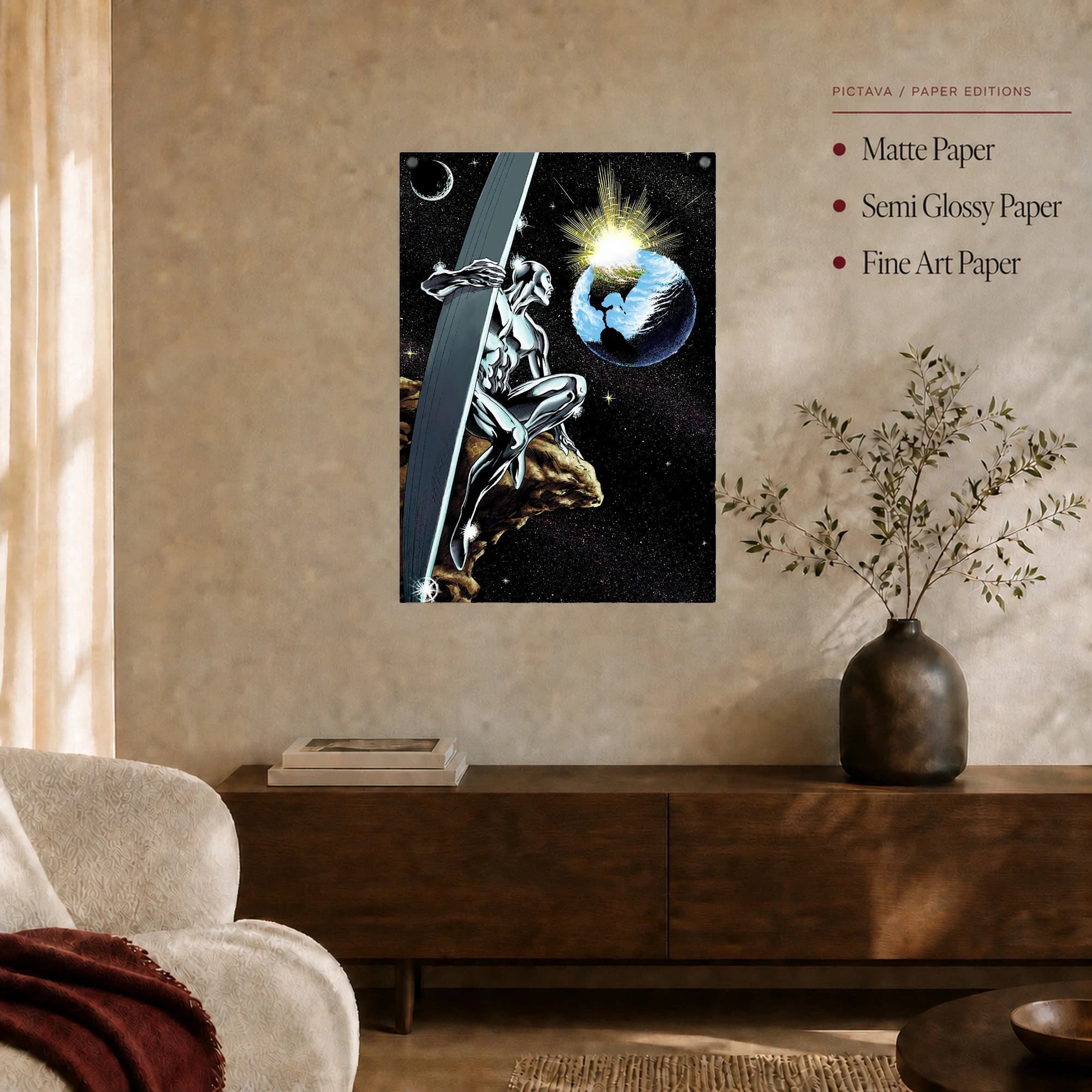 Silver Surfer Cosmic Watch Canvas Print, view 5