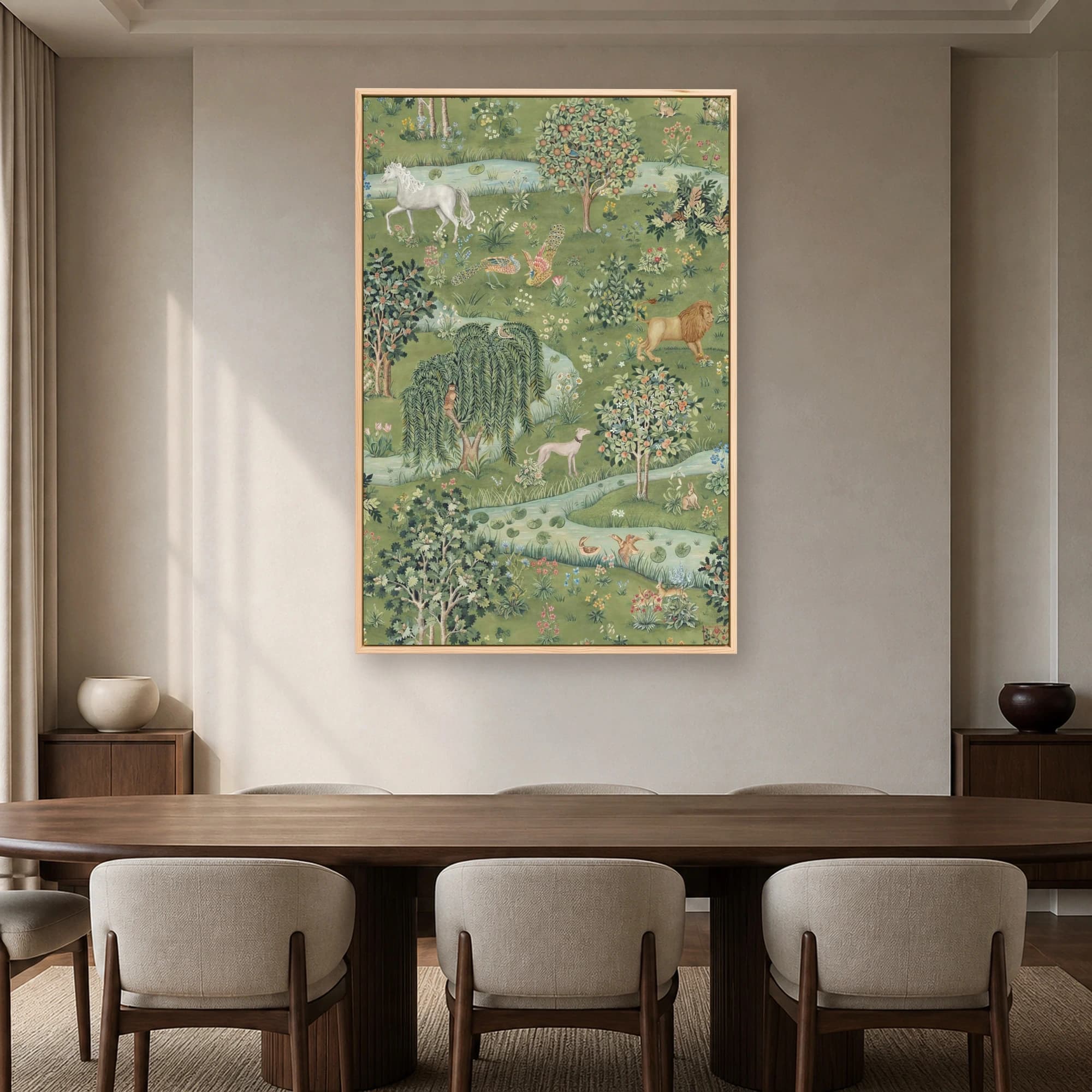 Vintage Pastoral Wildlife Garden Tapestry Wall Art, view 6