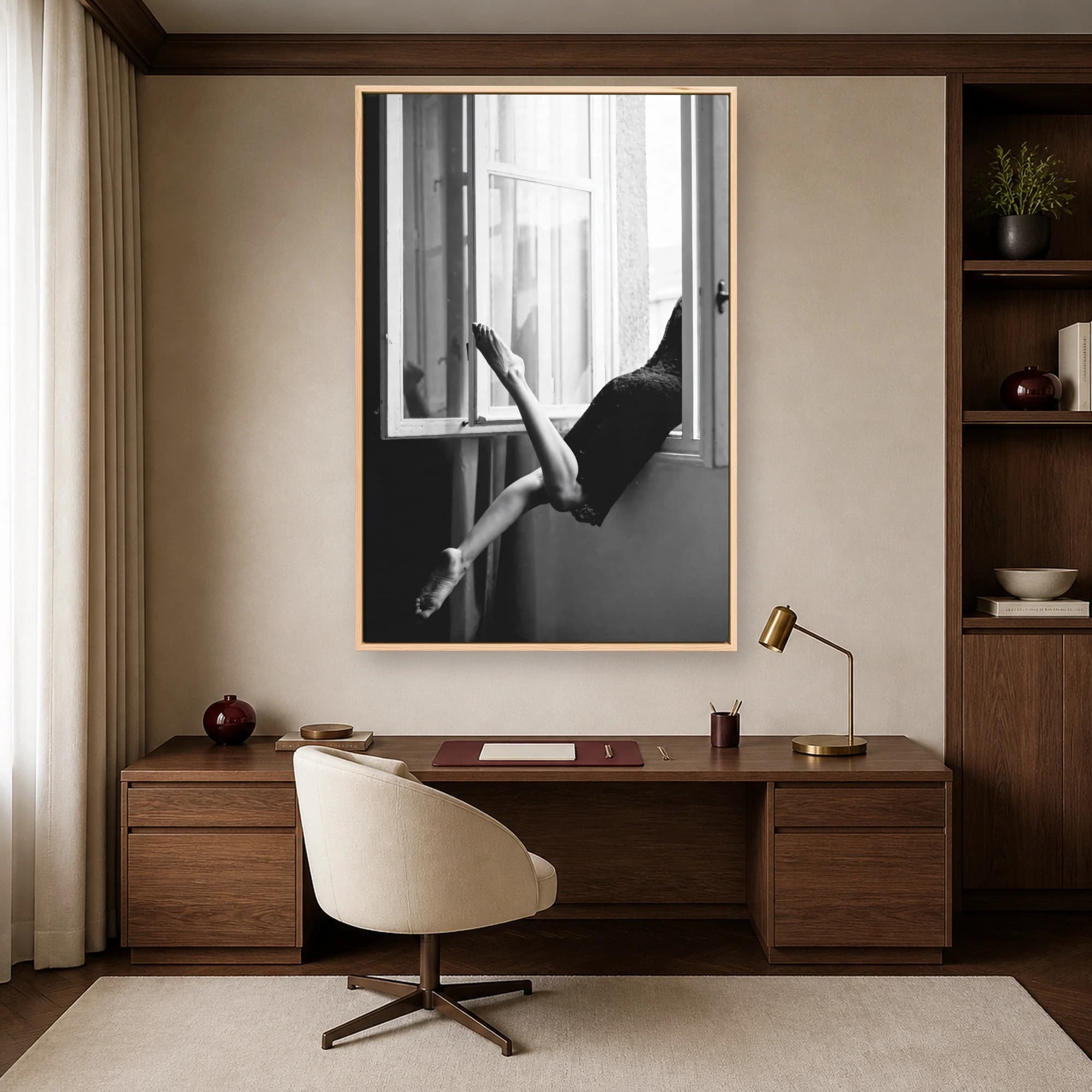 Surreal Monochrome Window Art Print, view 5