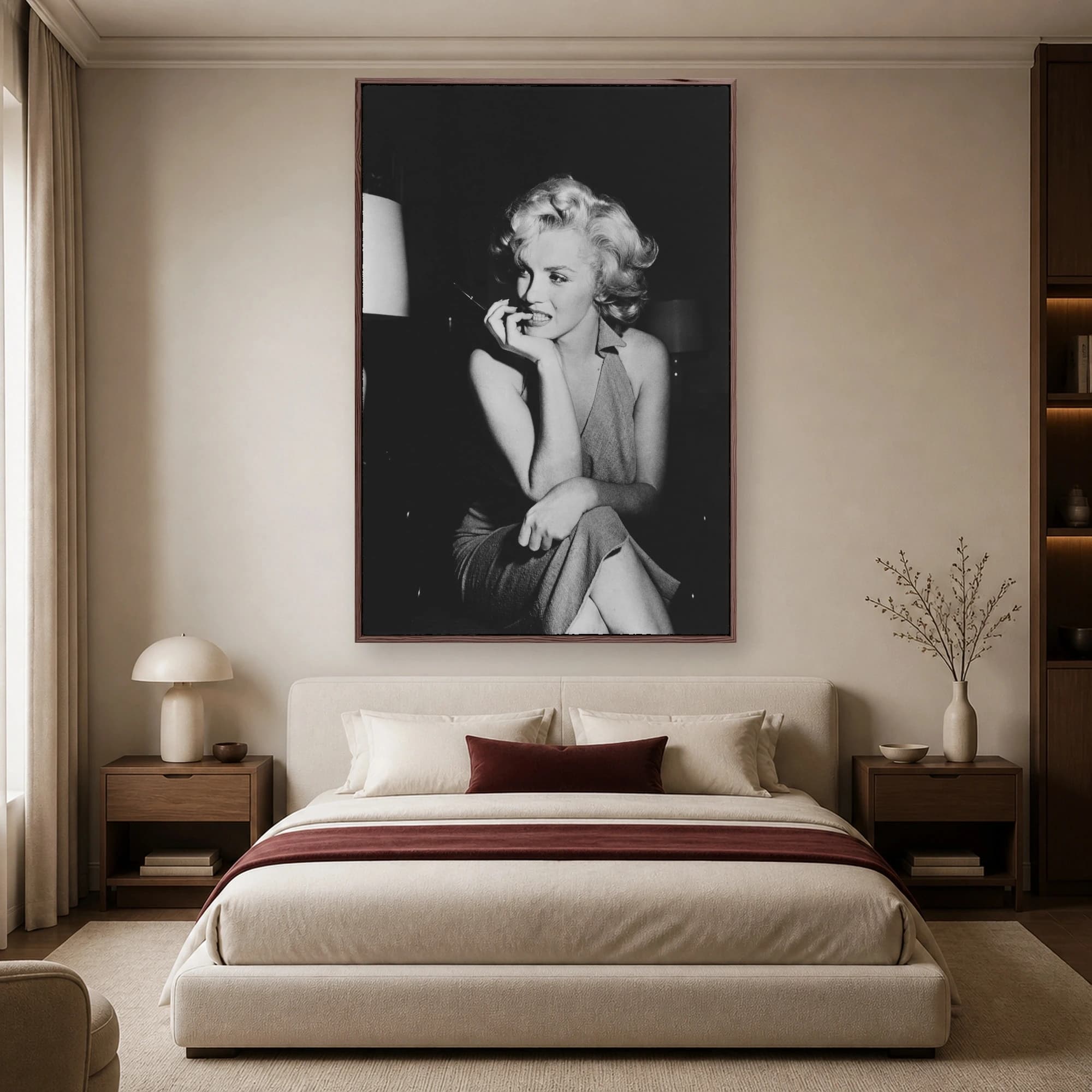 Marilyn Monroe Vintage Black and White Portrait Print, view 5