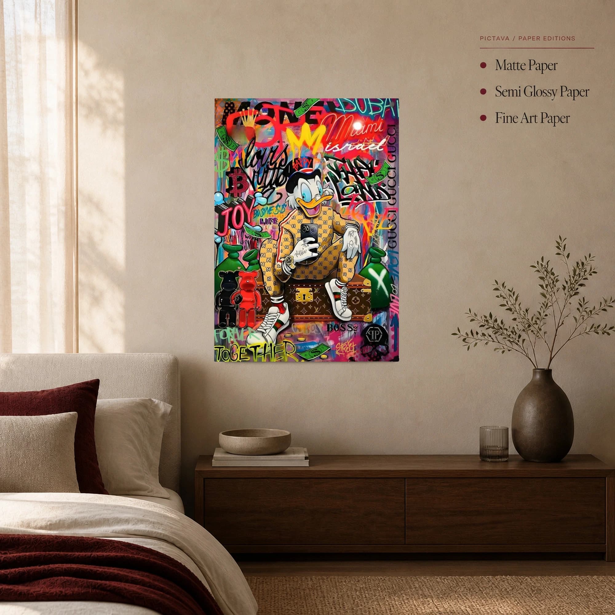 Luxury Urban Duck Pop Art Canvas Print, view 3