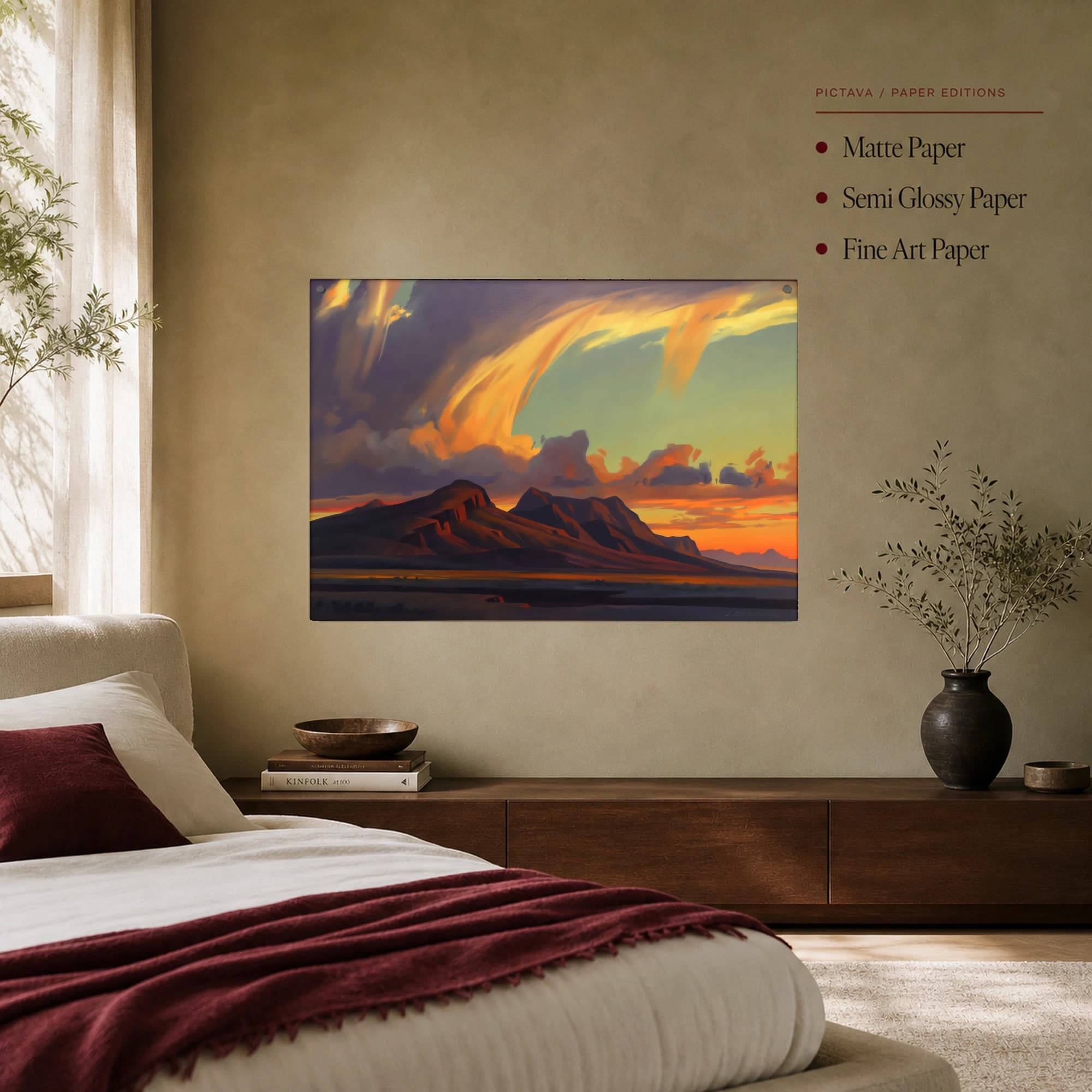 Sunset Mountain Landscape Canvas Print, view 8
