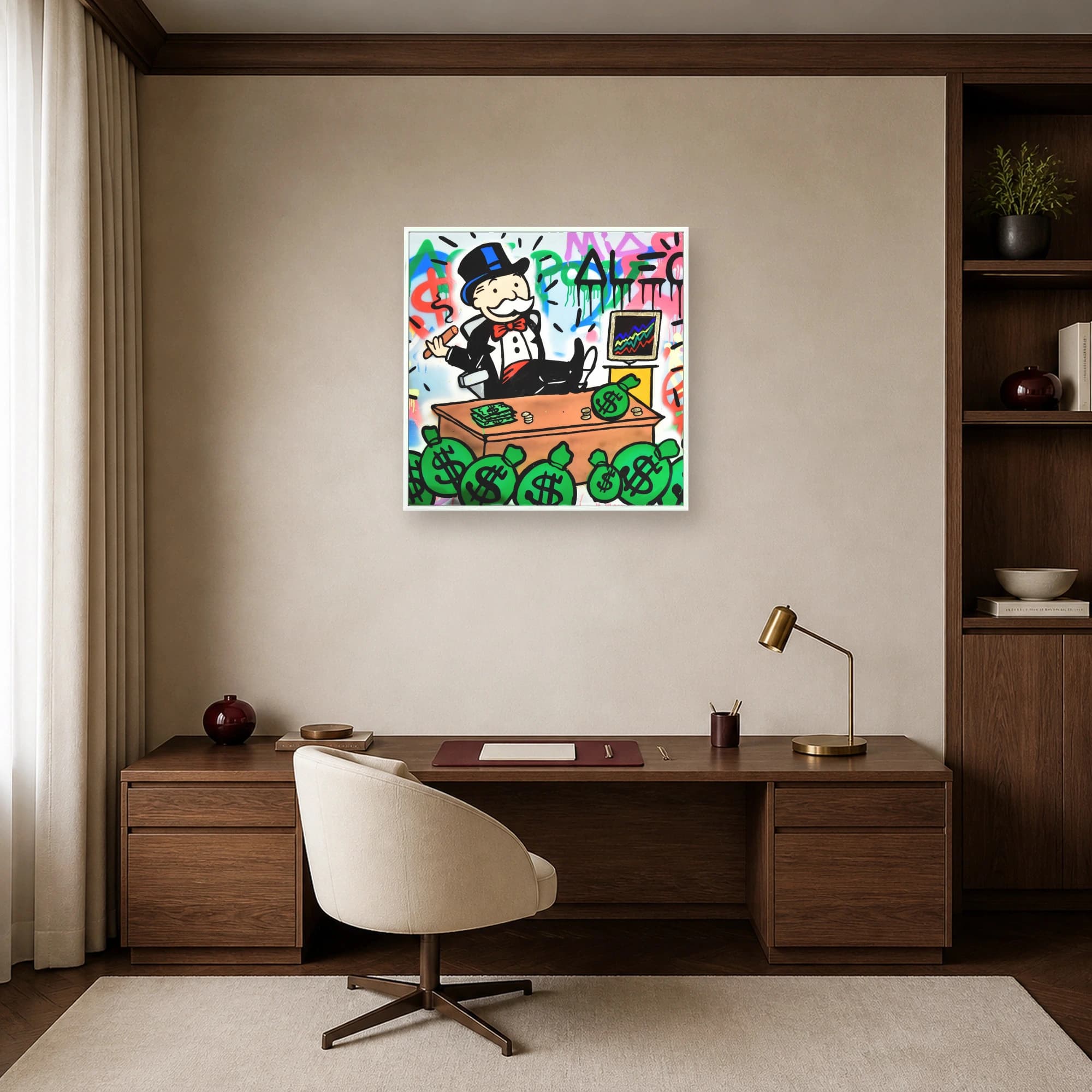 Monopoly Man Wealth Pop Art Canvas Print, view 7