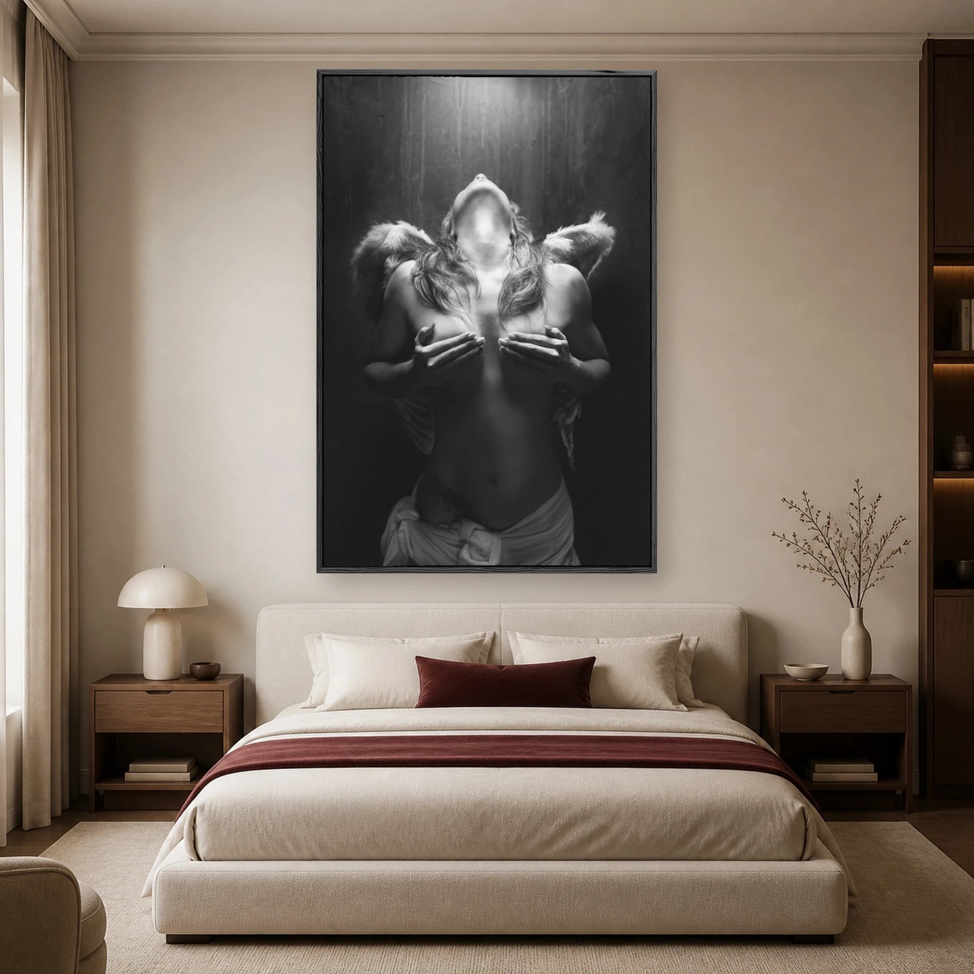 Fallen Angel Fine Art Monochromatic Photographic Print, view 7