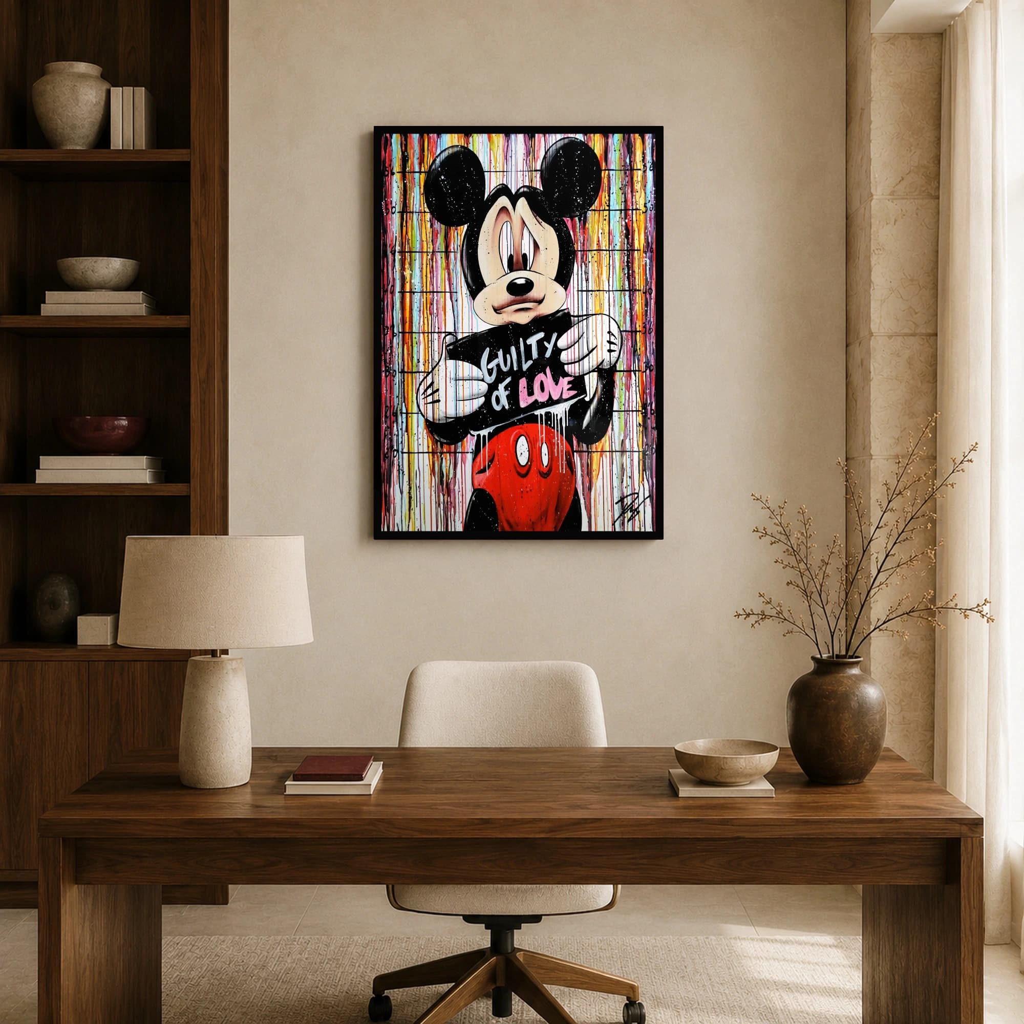Guilty of Love Mickey Mouse Pop Art Canvas Print, view 8