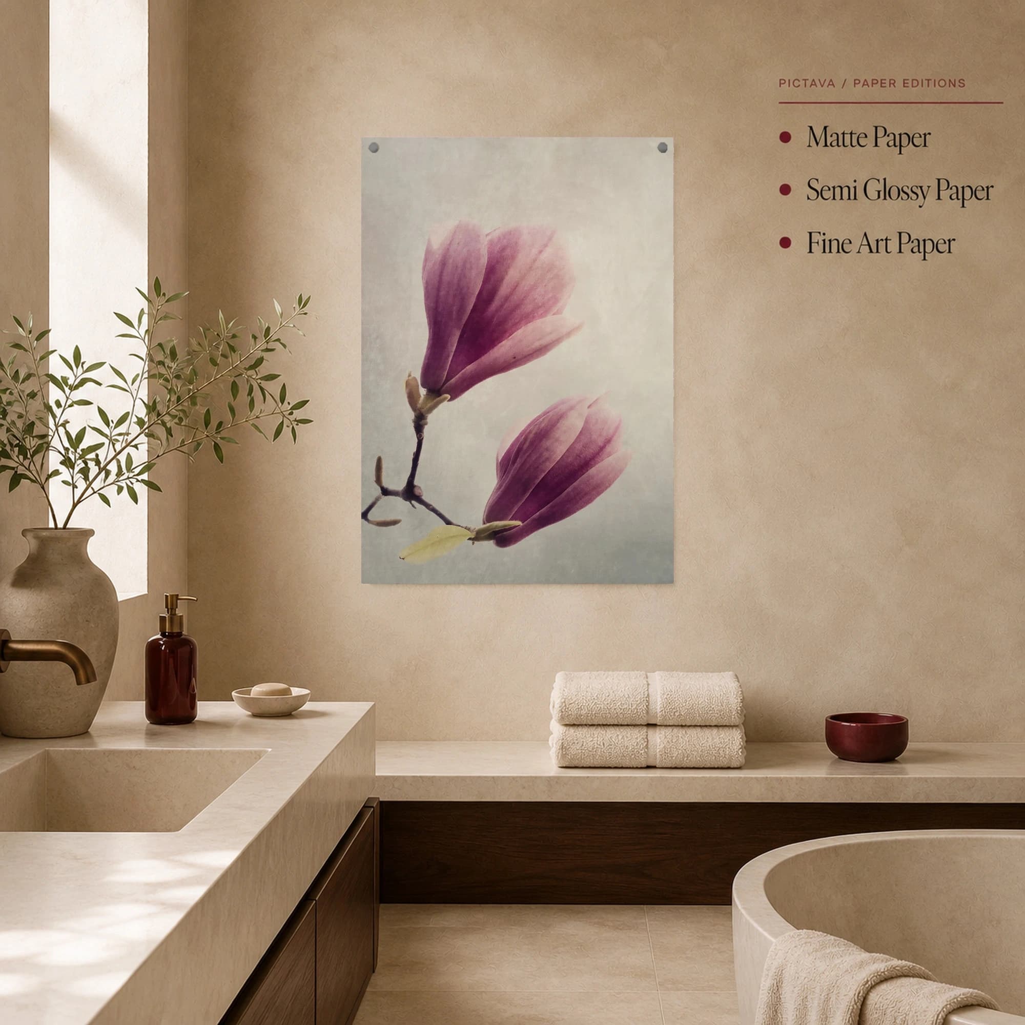 Magnolia Serenade Botanical Fine Art Print, view 7