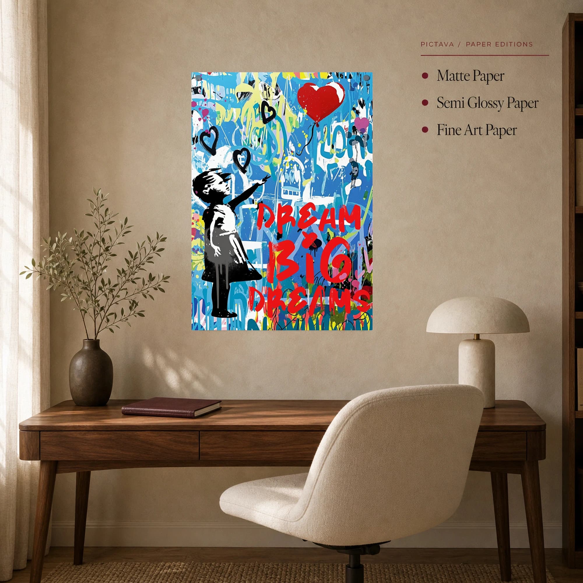 Dream Big Graffiti Wall Art Urban Canvas Print, view 6