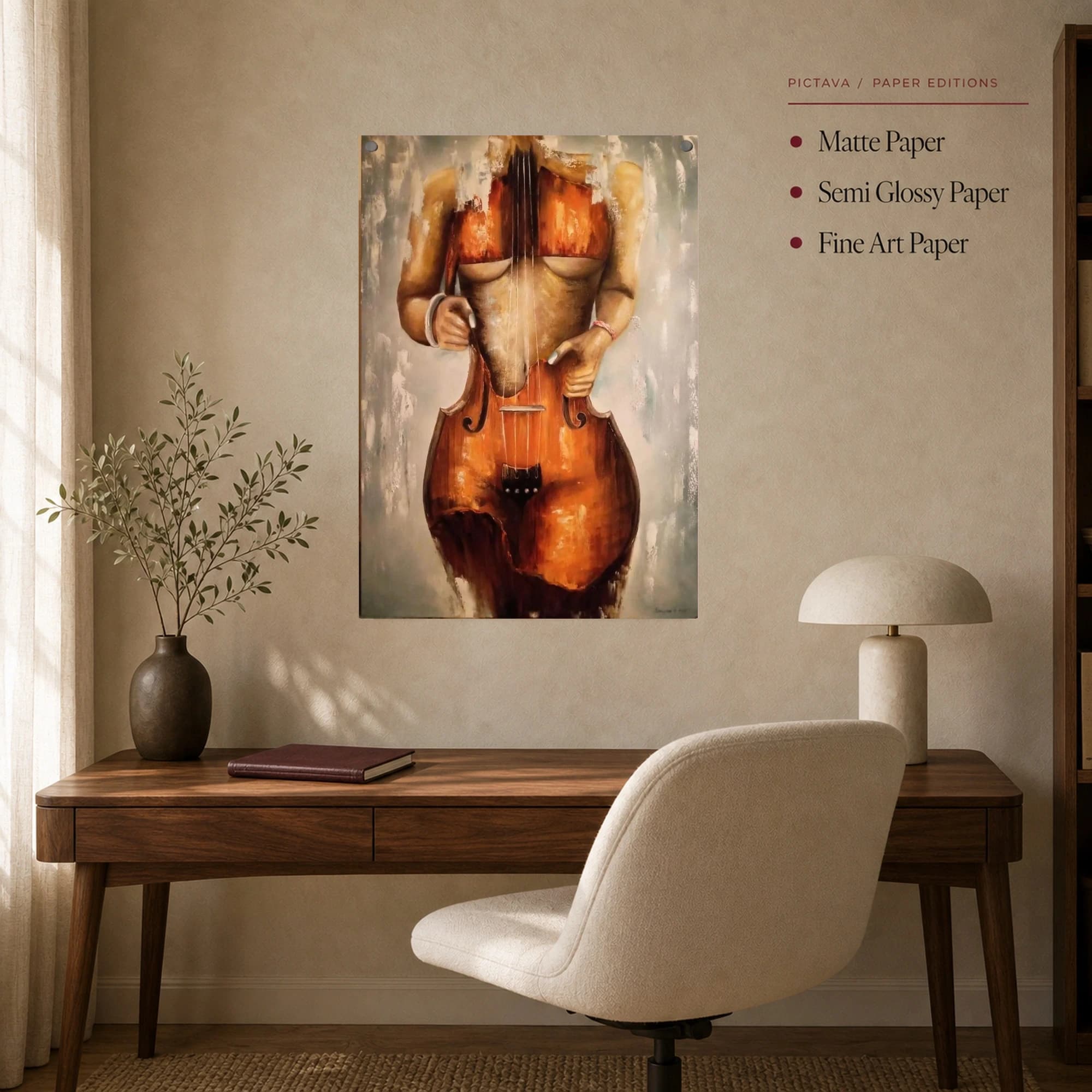Surreal Cello Woman Fine Art Canvas Print & Wall Decor, view 7