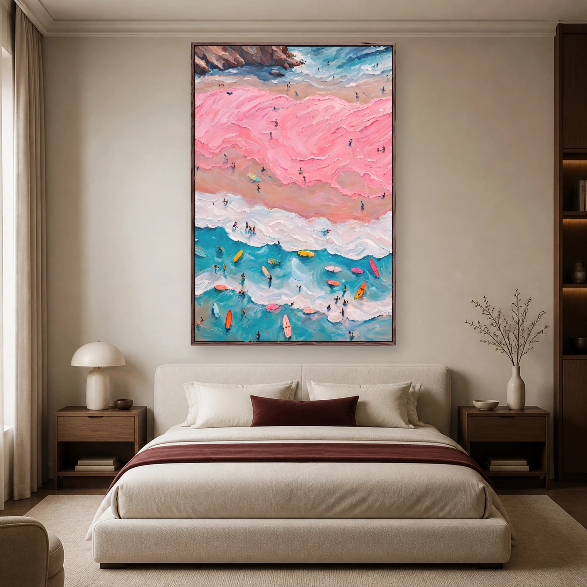 Aerial Beach Surf Canvas Print, view 3