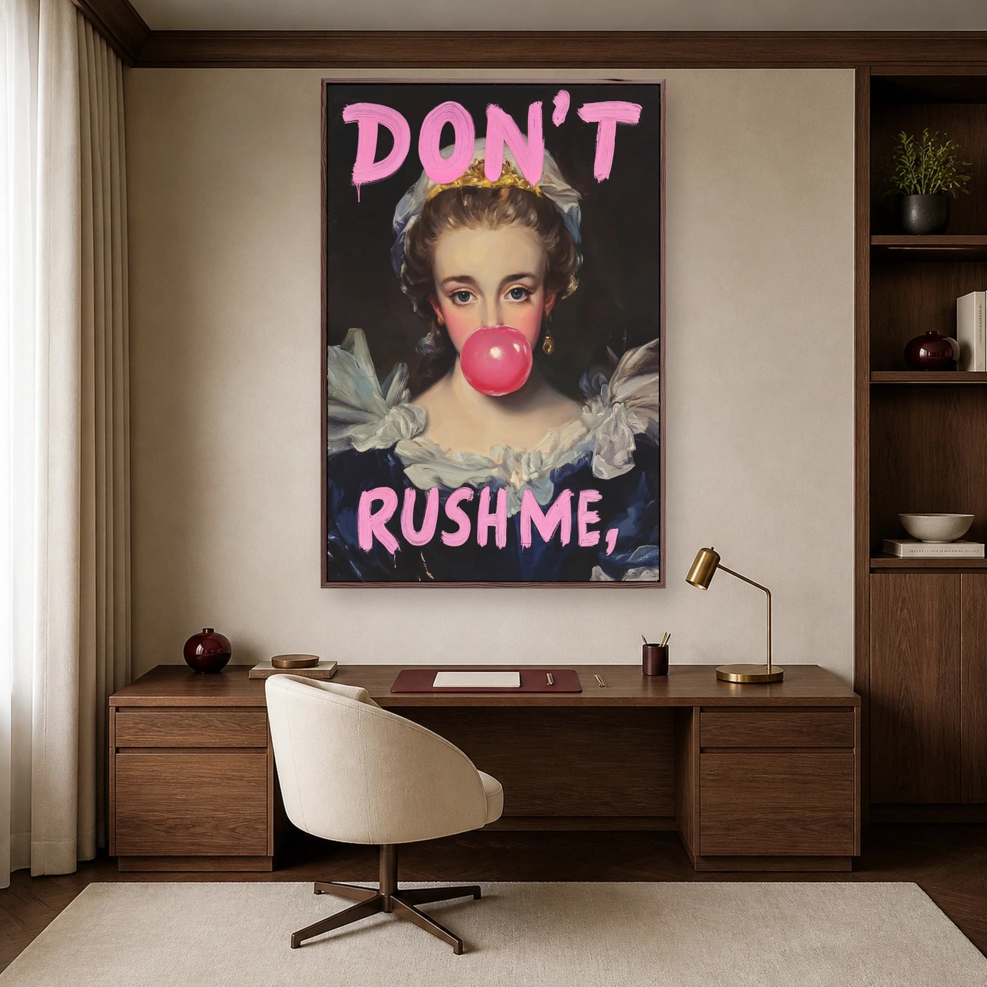 Don't Rush Me Classical Bubblegum Portrait Wall Art, view 6