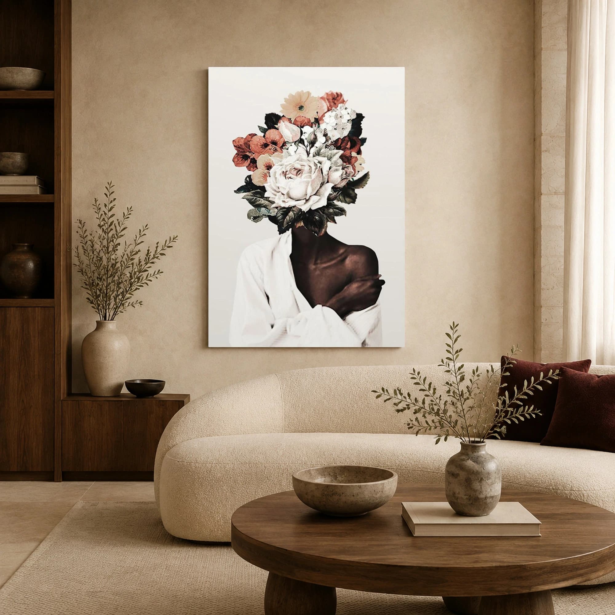 Surreal Floral Portrait Canvas Print & Wall Art, view 5