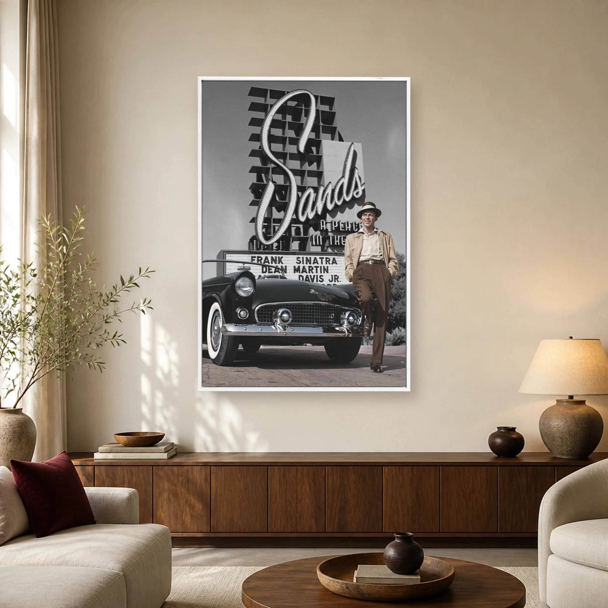 Frank Sinatra at The Sands Las Vegas Vintage Wall Art, view 2