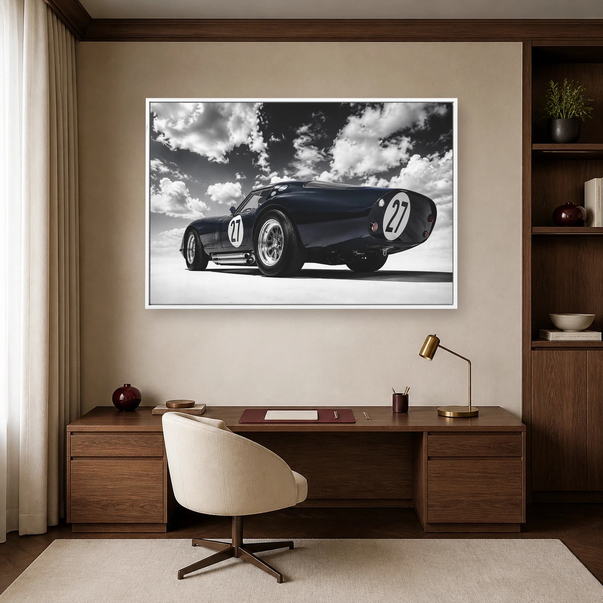 Classic Racing Coupe Number 27 Wall Art Print, view 7