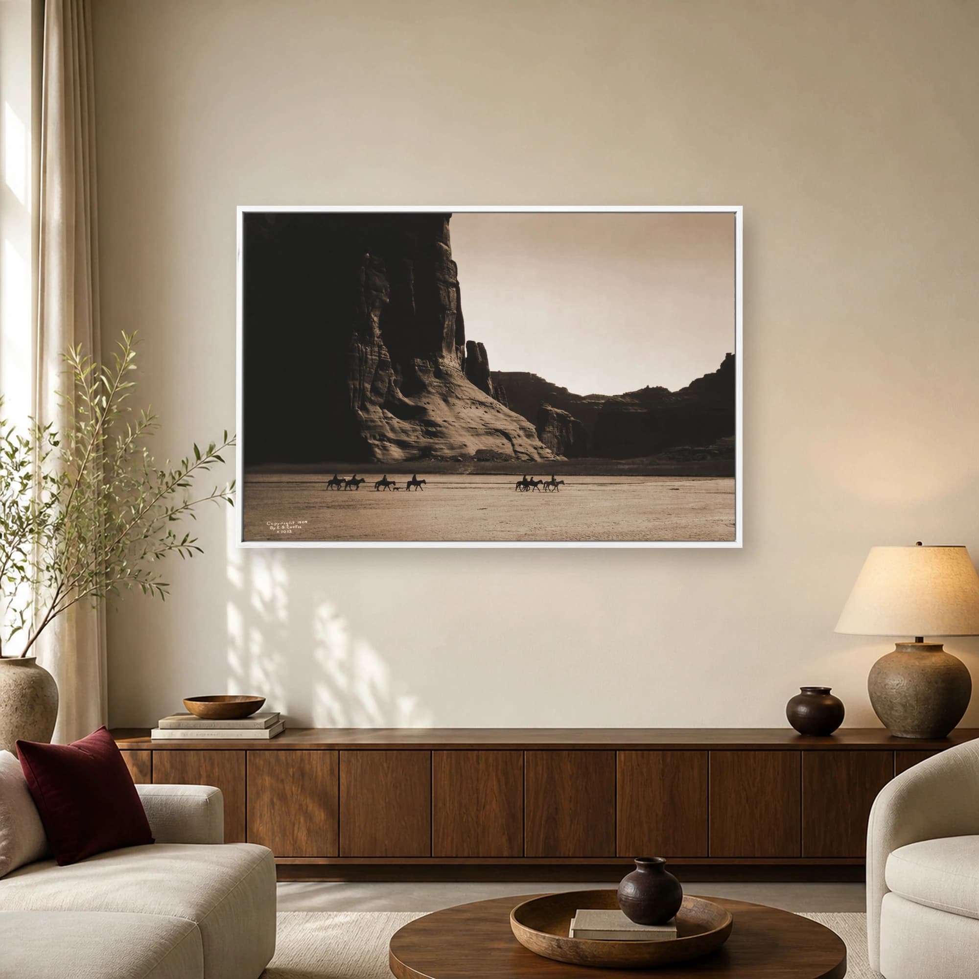 The Vanishing Race Vintage Canyon Horsemen Historic Photograph, view 2