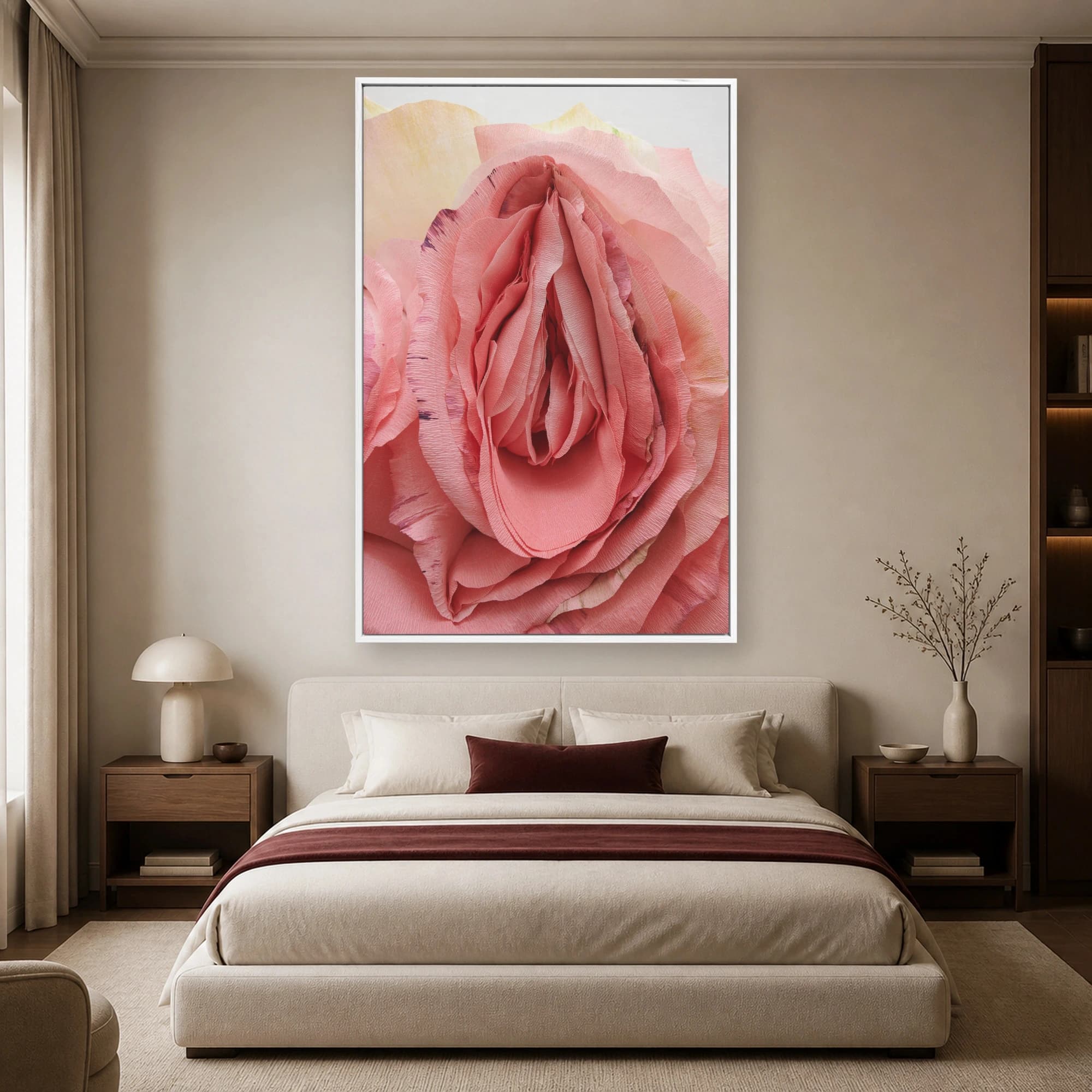 Pink Petals Botanical Macro Wall Art Print, view 4