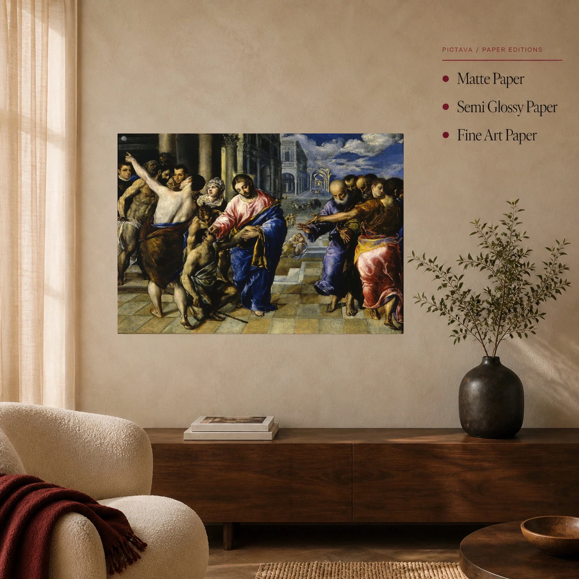 Christ Healing the Blind Canvas Print | Fine Art Masterpiece, view 4