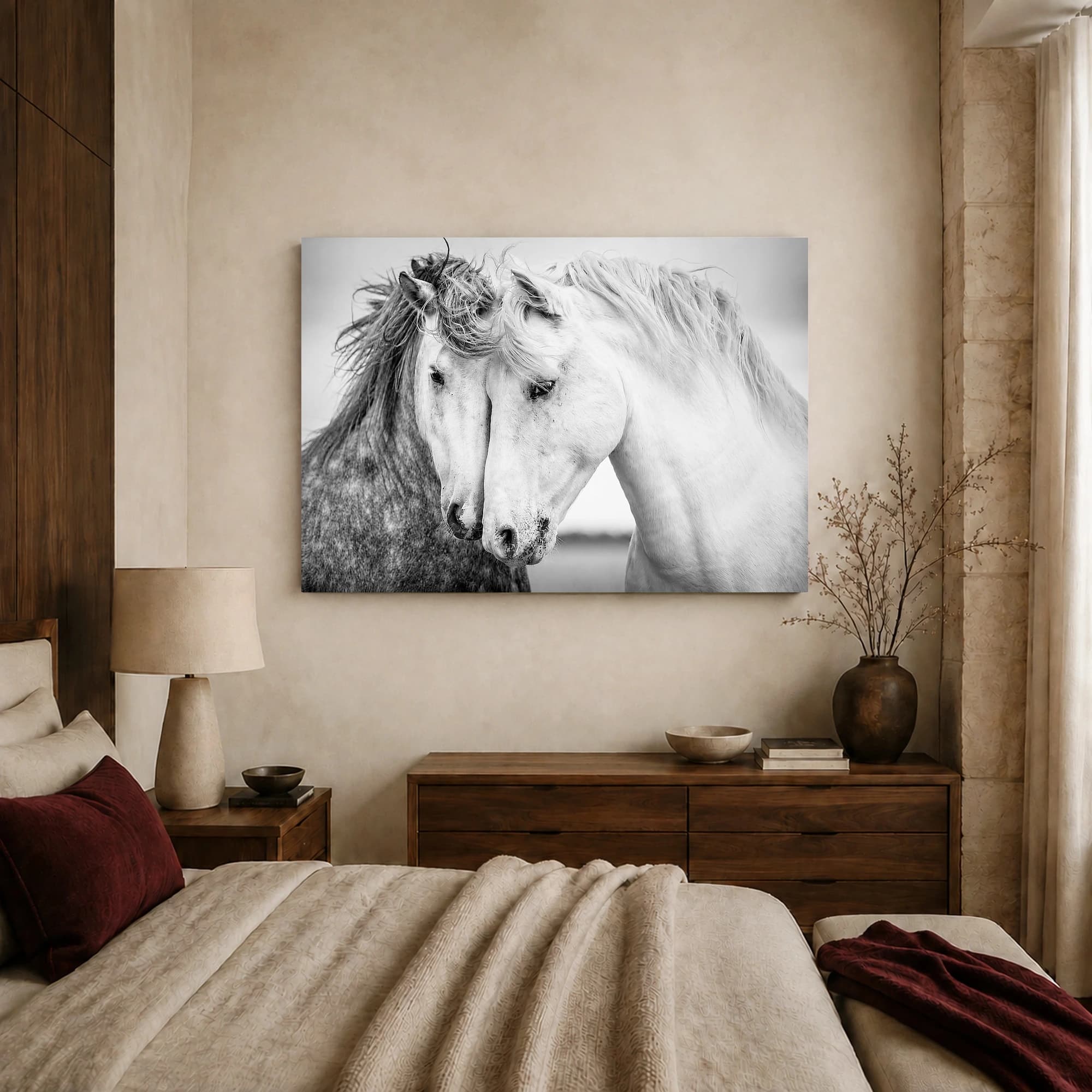 Equine Harmony Black and White Horse Fine Art Photography Print, view 8