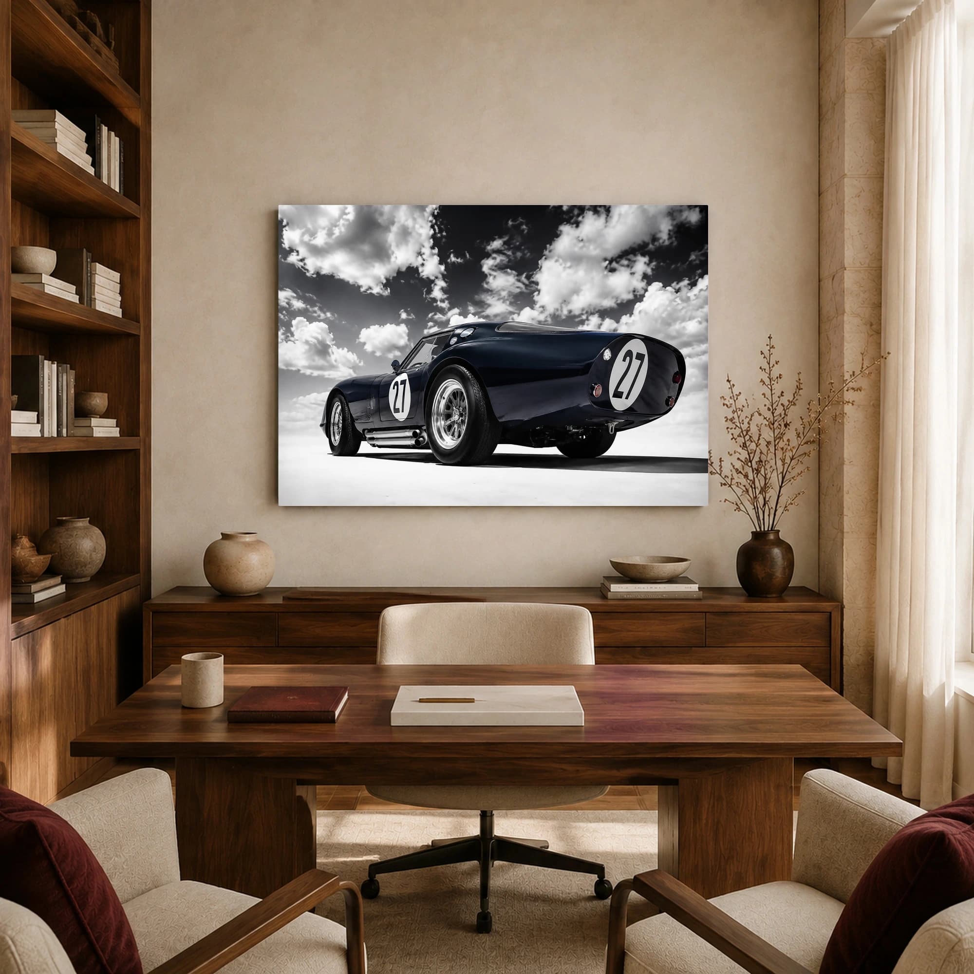 Classic Racing Coupe Number 27 Wall Art Print, view 8