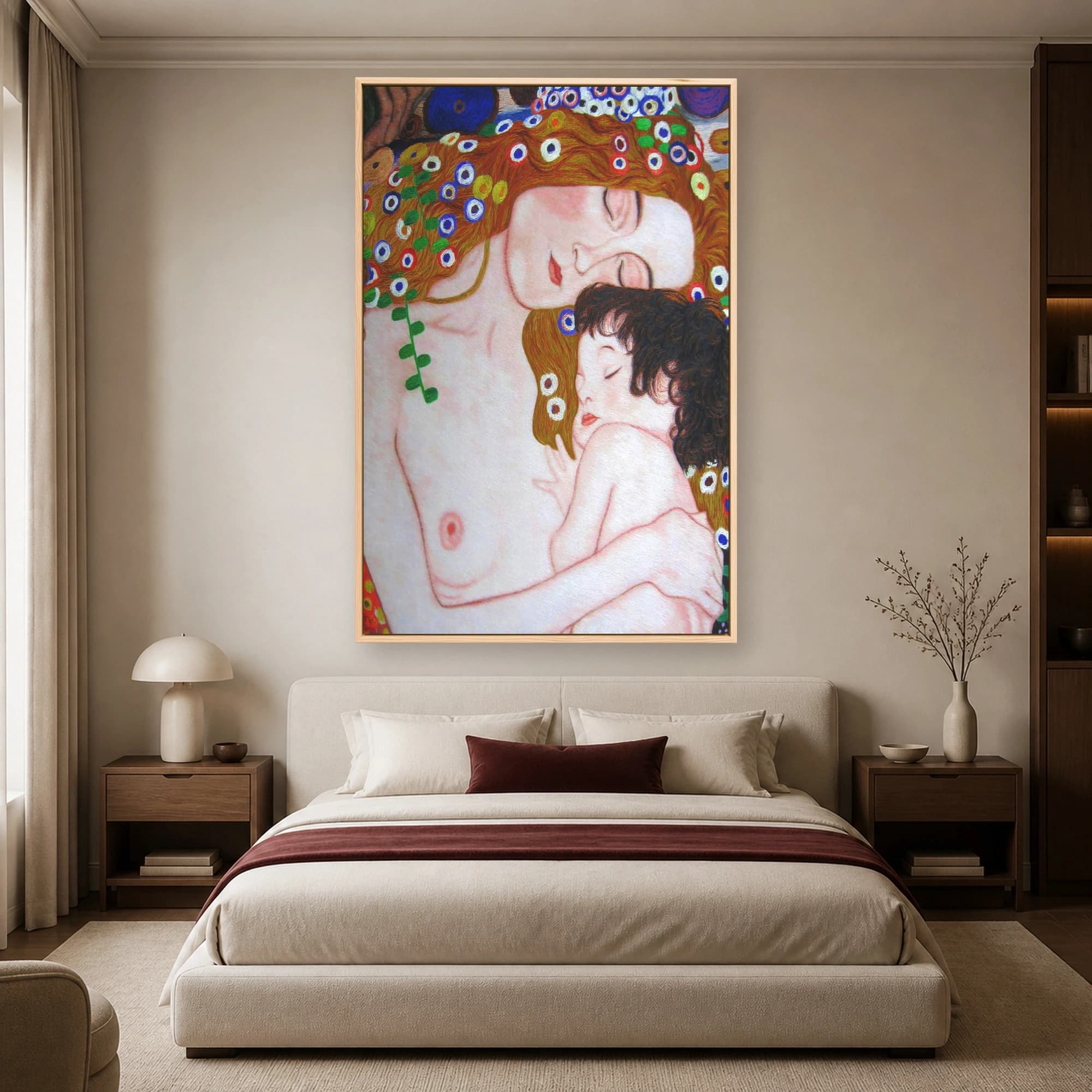 Mother and Child Gustav Klimt Style Fine Art Print, view 5