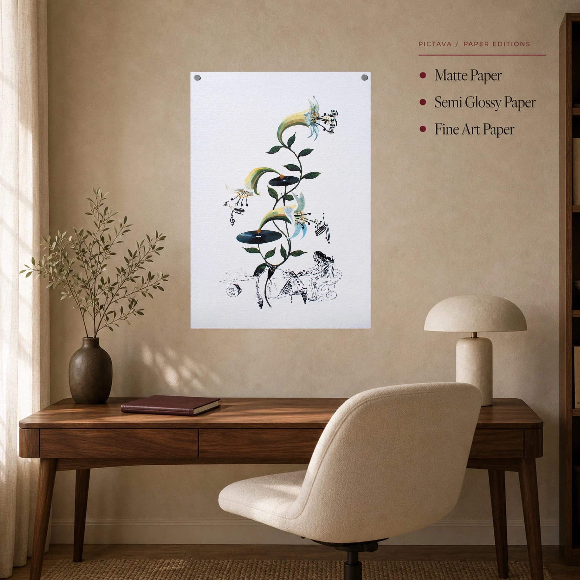 Salvador Dalí 1967 Surreal Music Plant Canvas Art Print, view 7