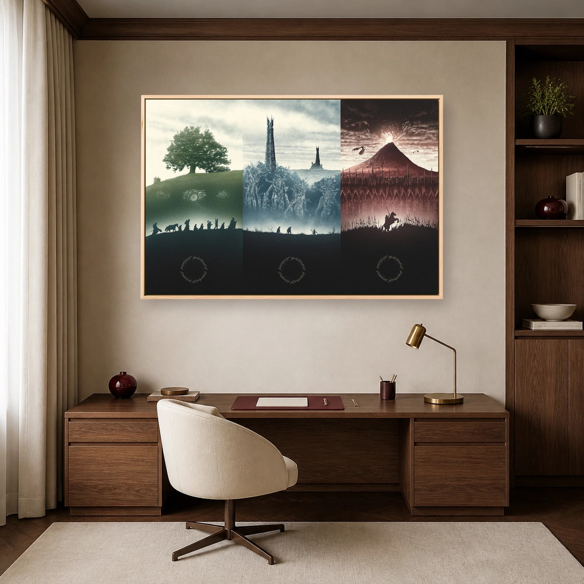 Epic Fantasy Journey Triptych Wall Art, view 6