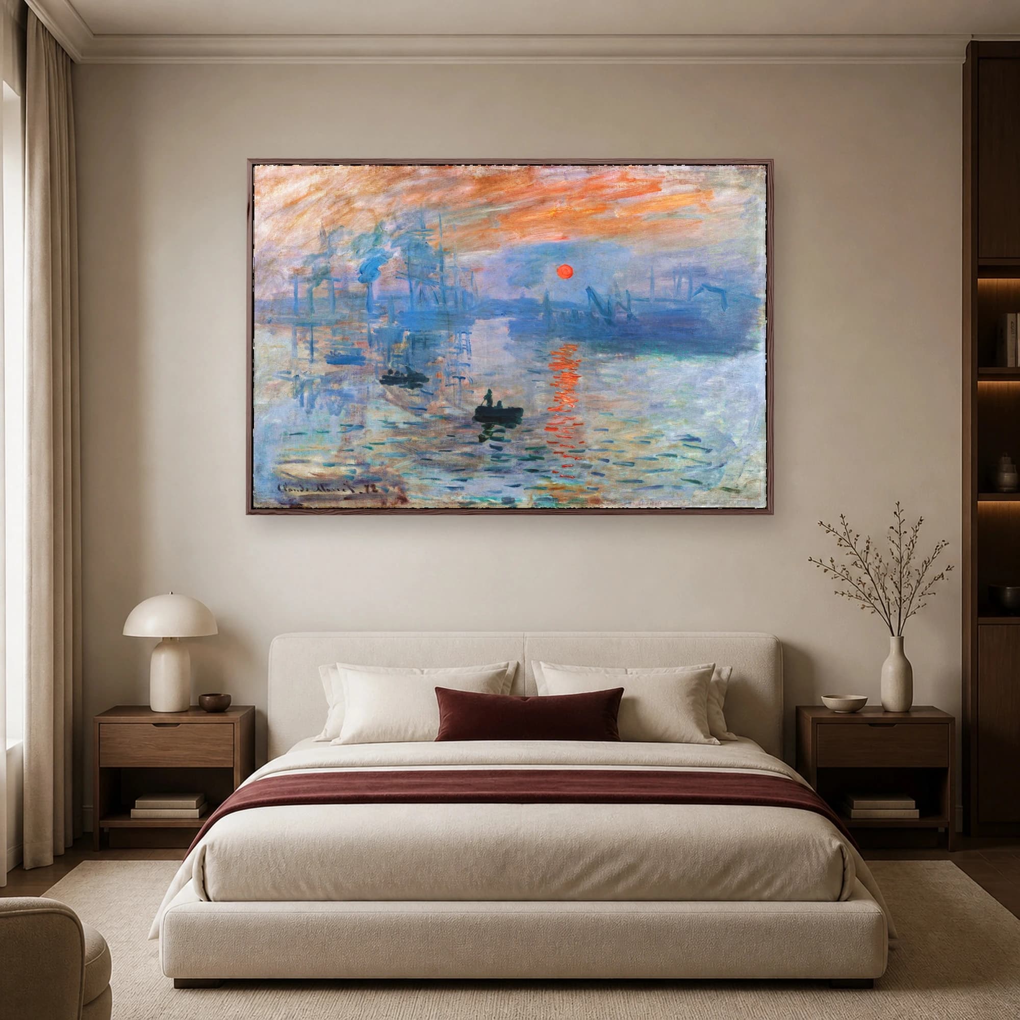 Impression, Sunrise by Claude Monet Canvas Print, view 4