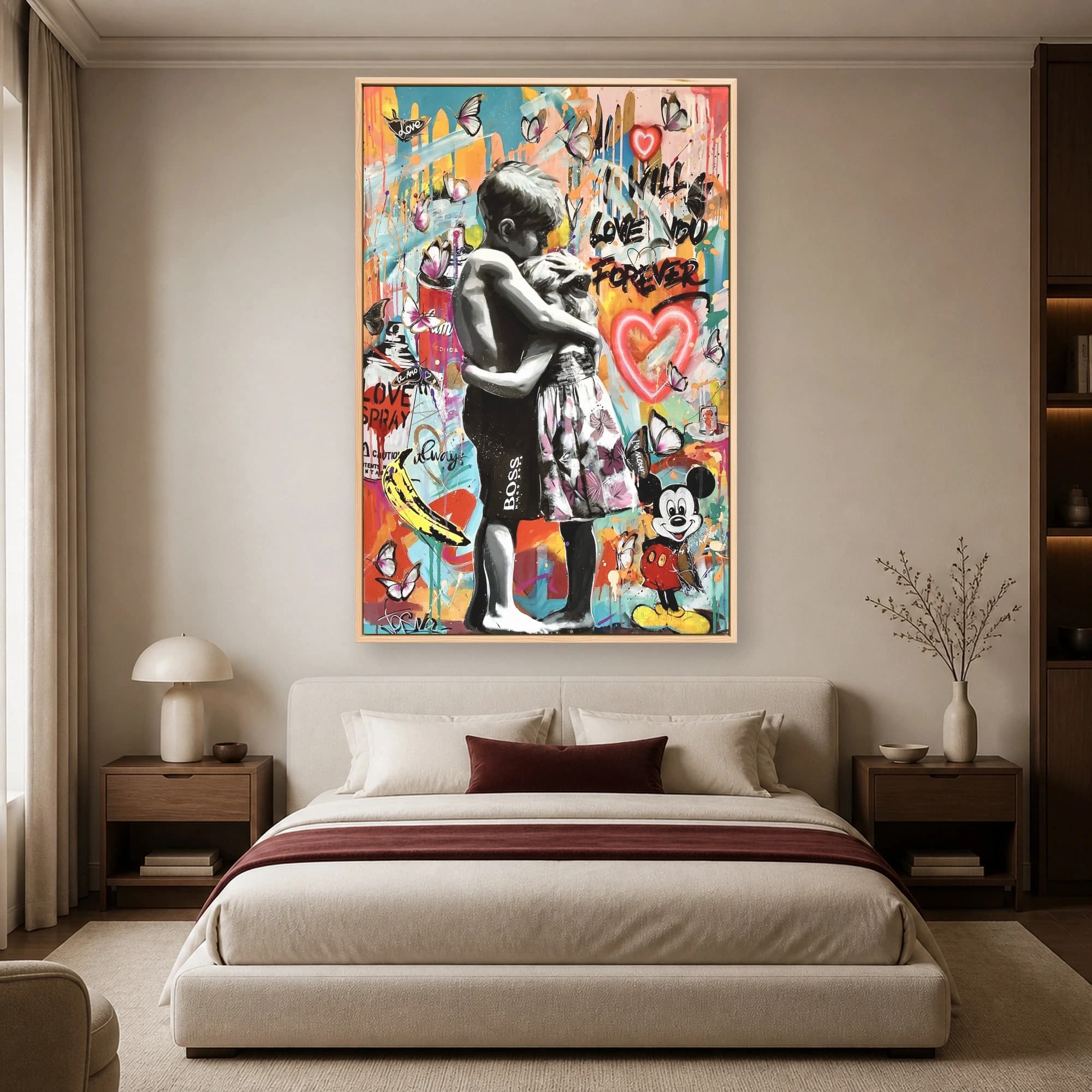 Love You Forever Street Art Canvas Print, view 4