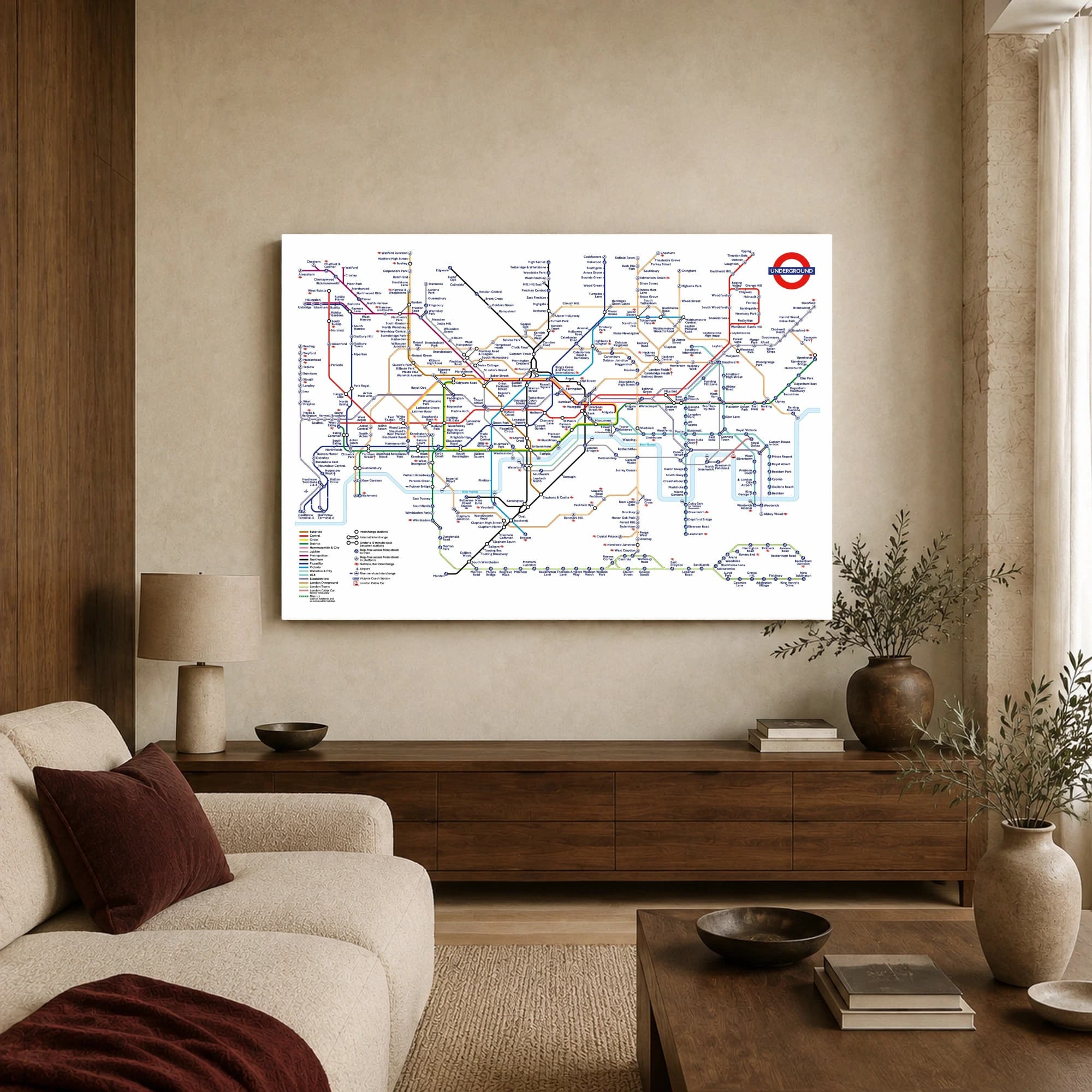 London Underground Transit Map Wall Art, view 2