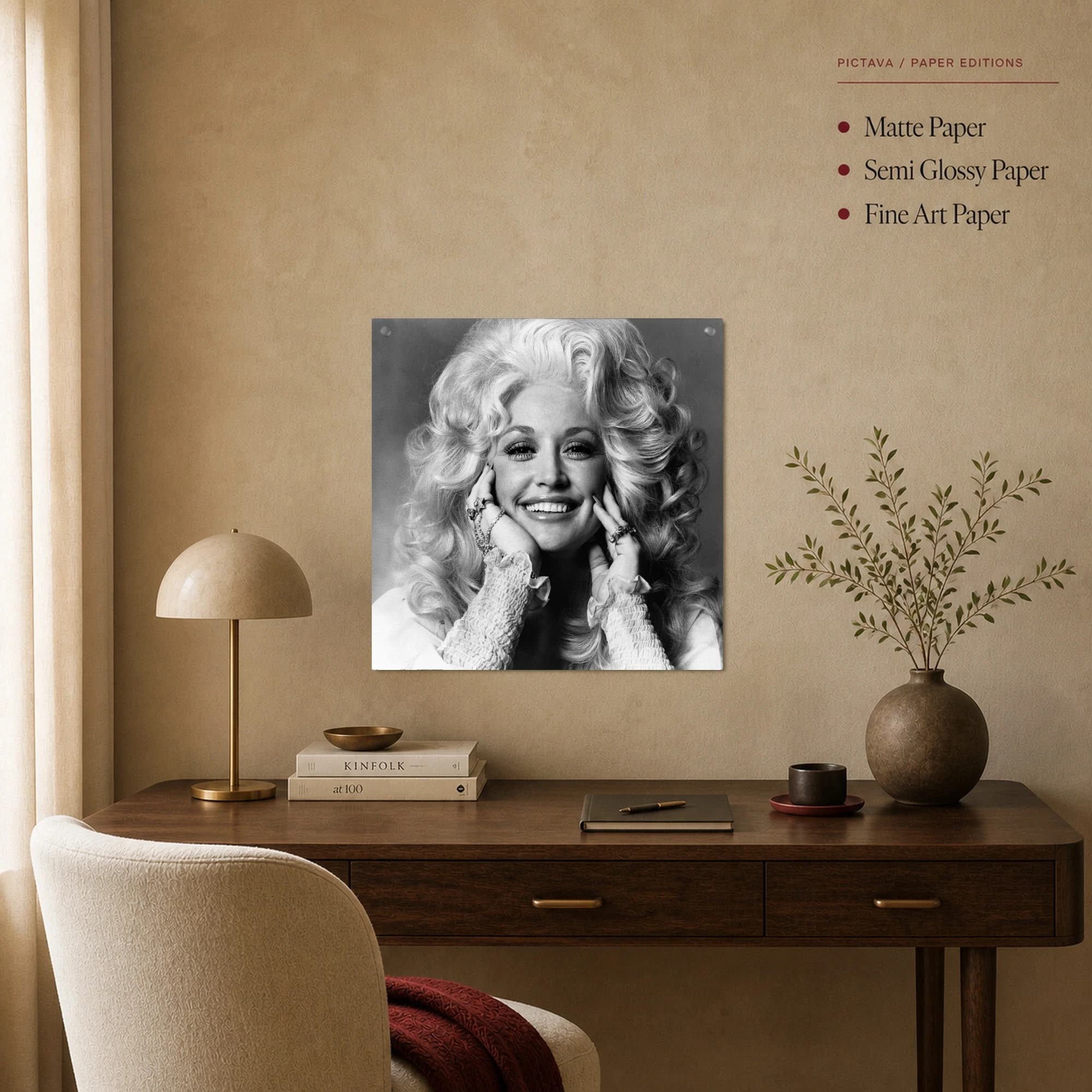Dolly Parton Iconic Black and White Music Portrait Art Print, view 3