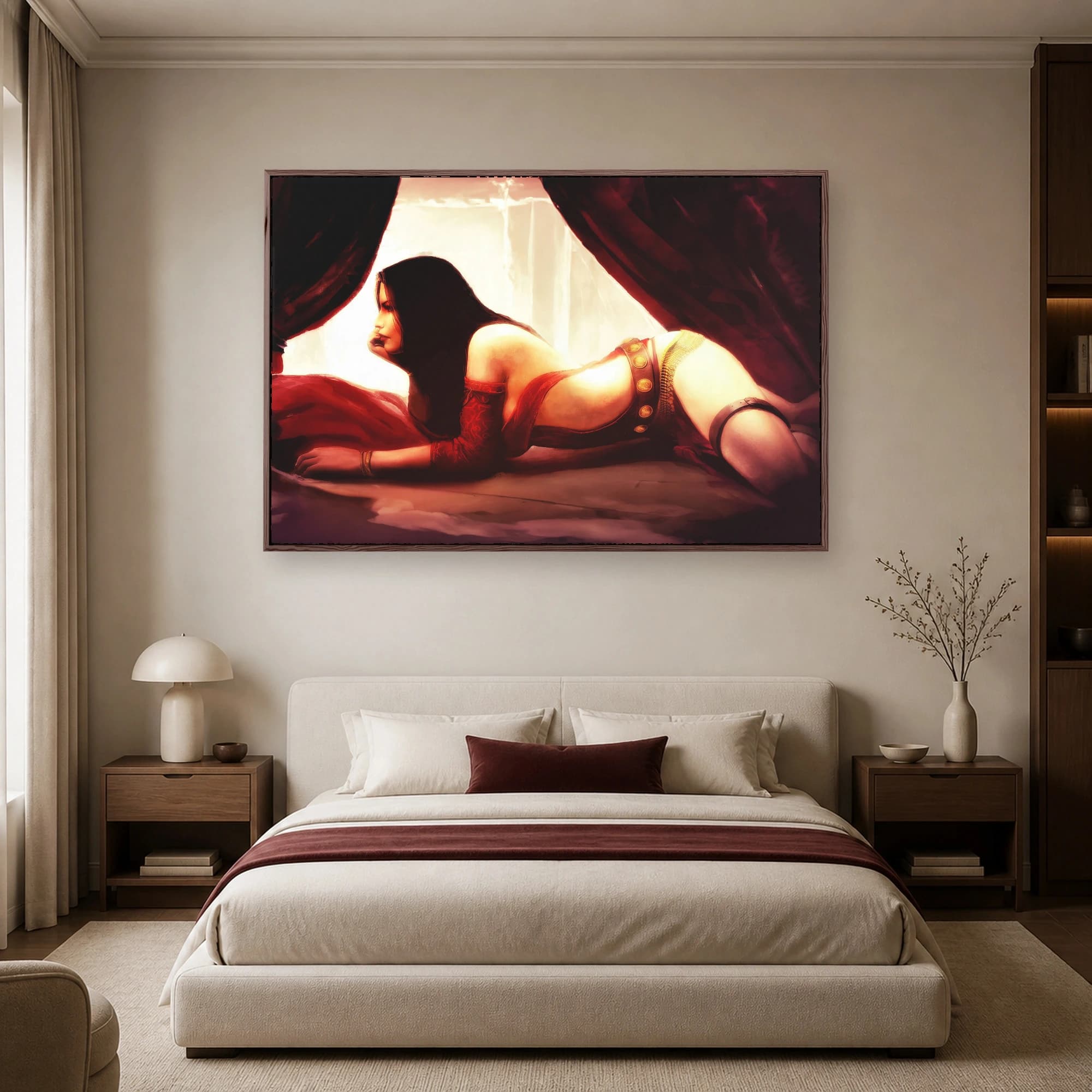 Morrigan Aensland Scarlet Recline Canvas Art, view 7