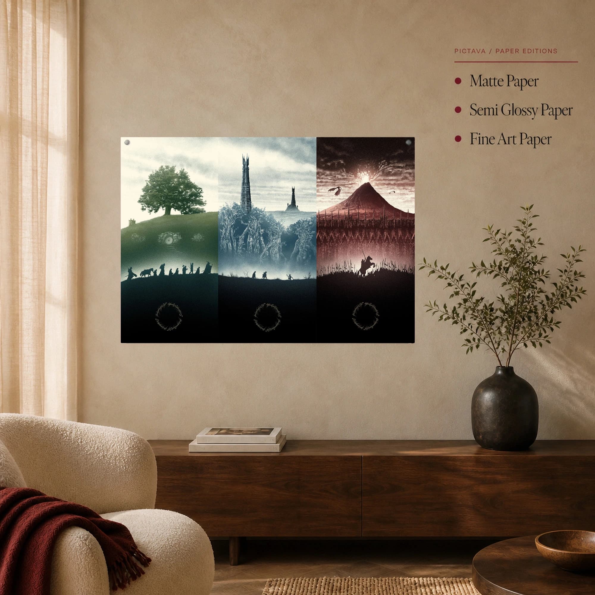Epic Fantasy Journey Triptych Wall Art, view 4
