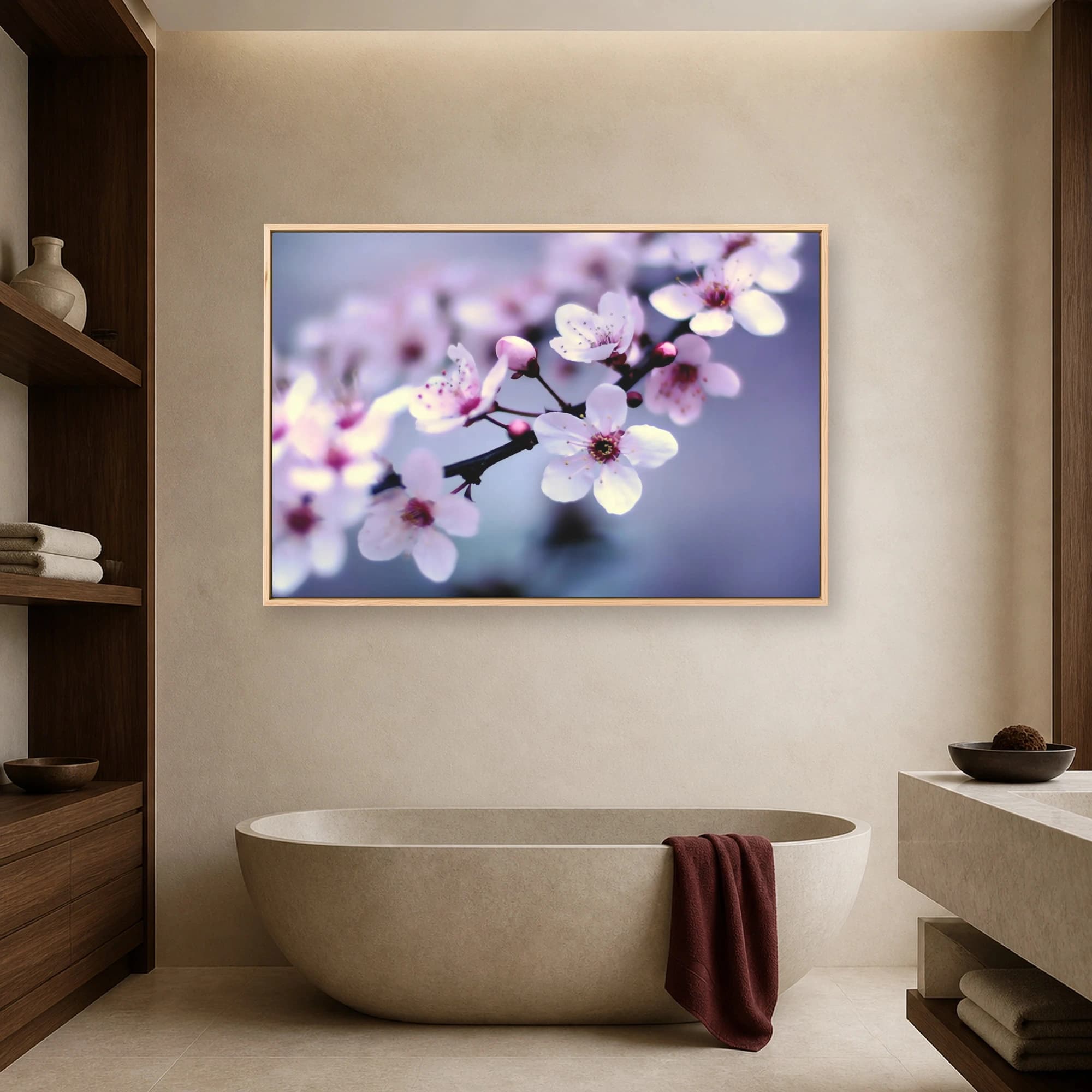 Ethereal Cherry Blossom Branch Fine Art Print, view 7