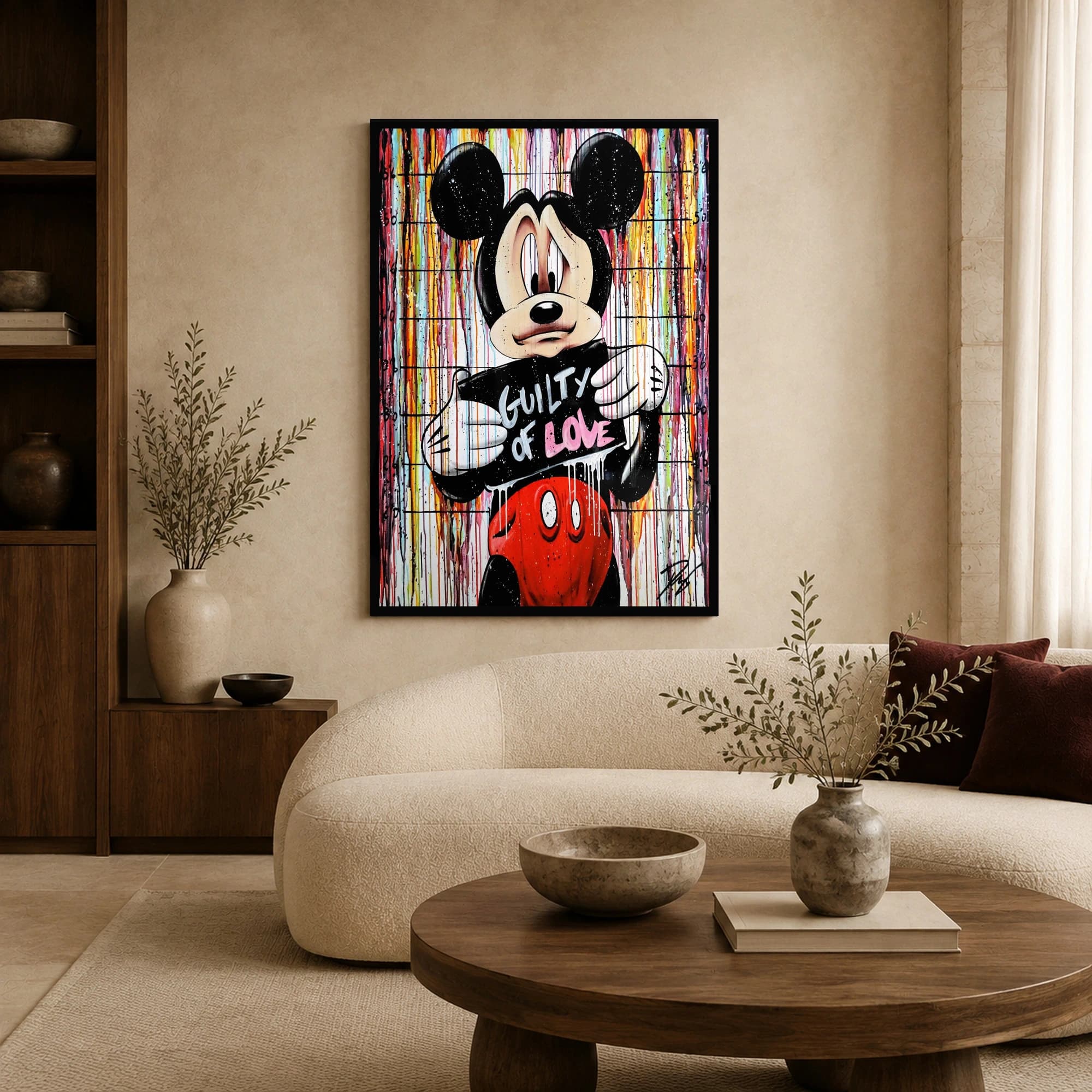 Guilty of Love Mickey Mouse Pop Art Canvas Print, view 5