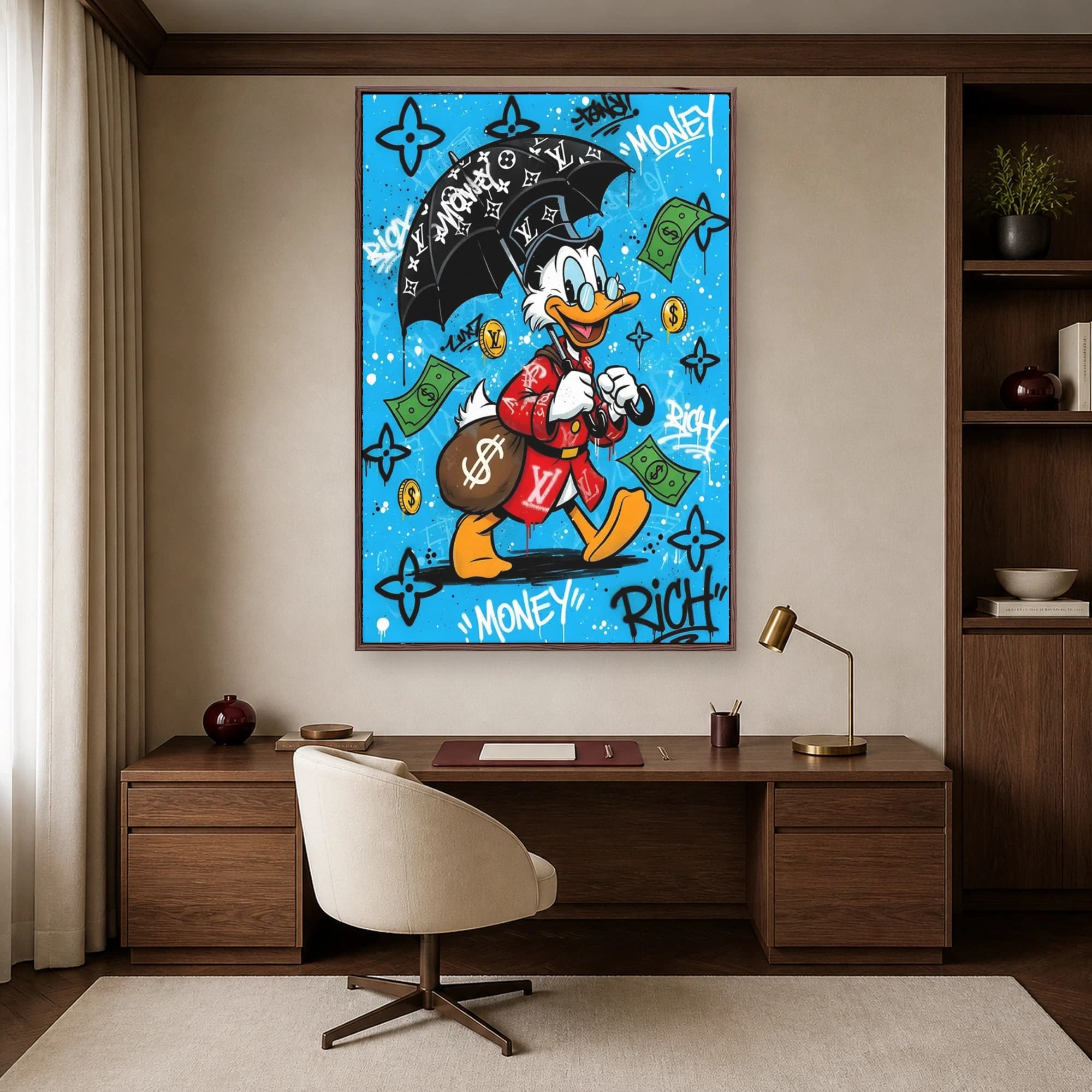 Scrooge McDuck Street Wealth Pop Art Print, view 7