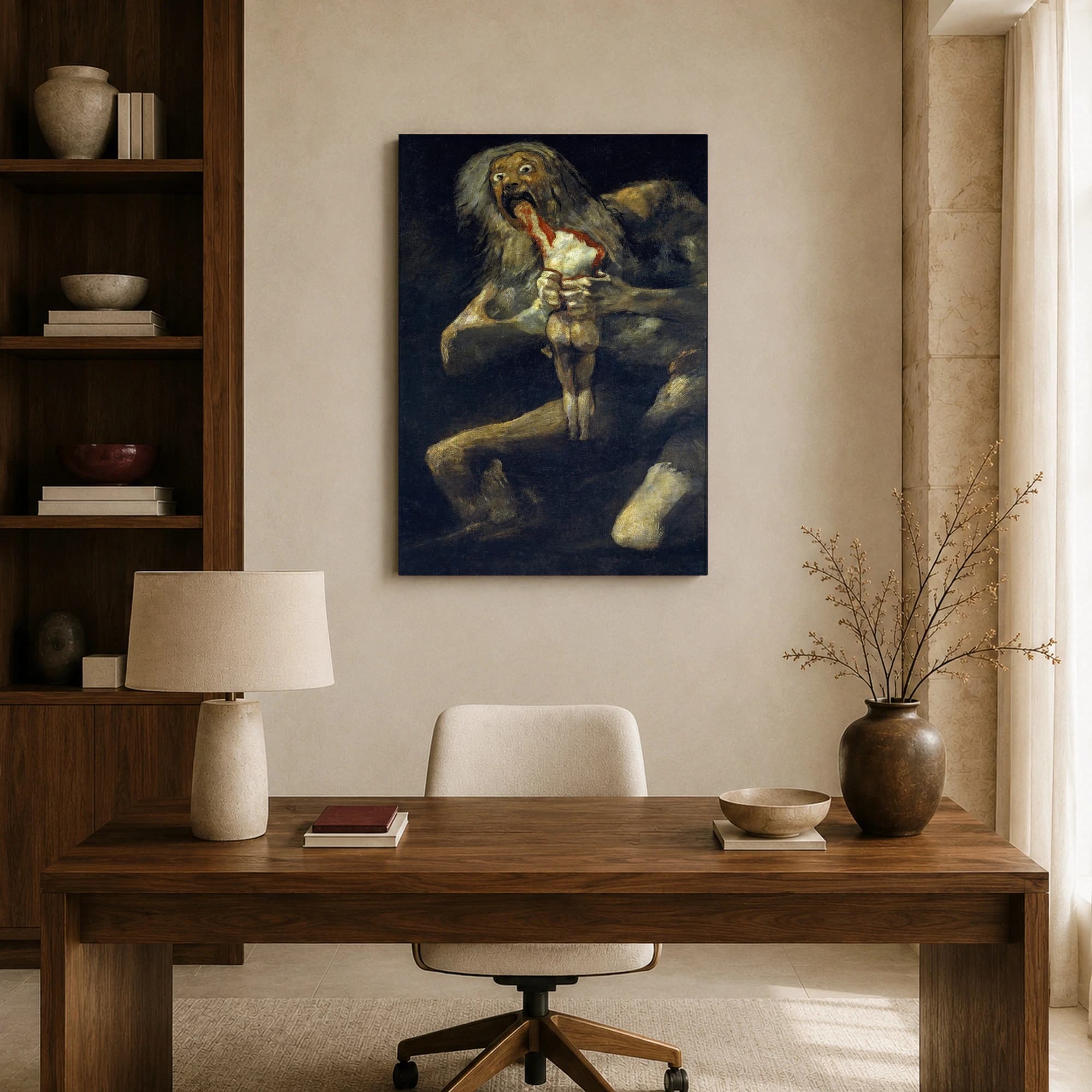 Saturn Devouring His Son by Francisco Goya Canvas Print, view 8
