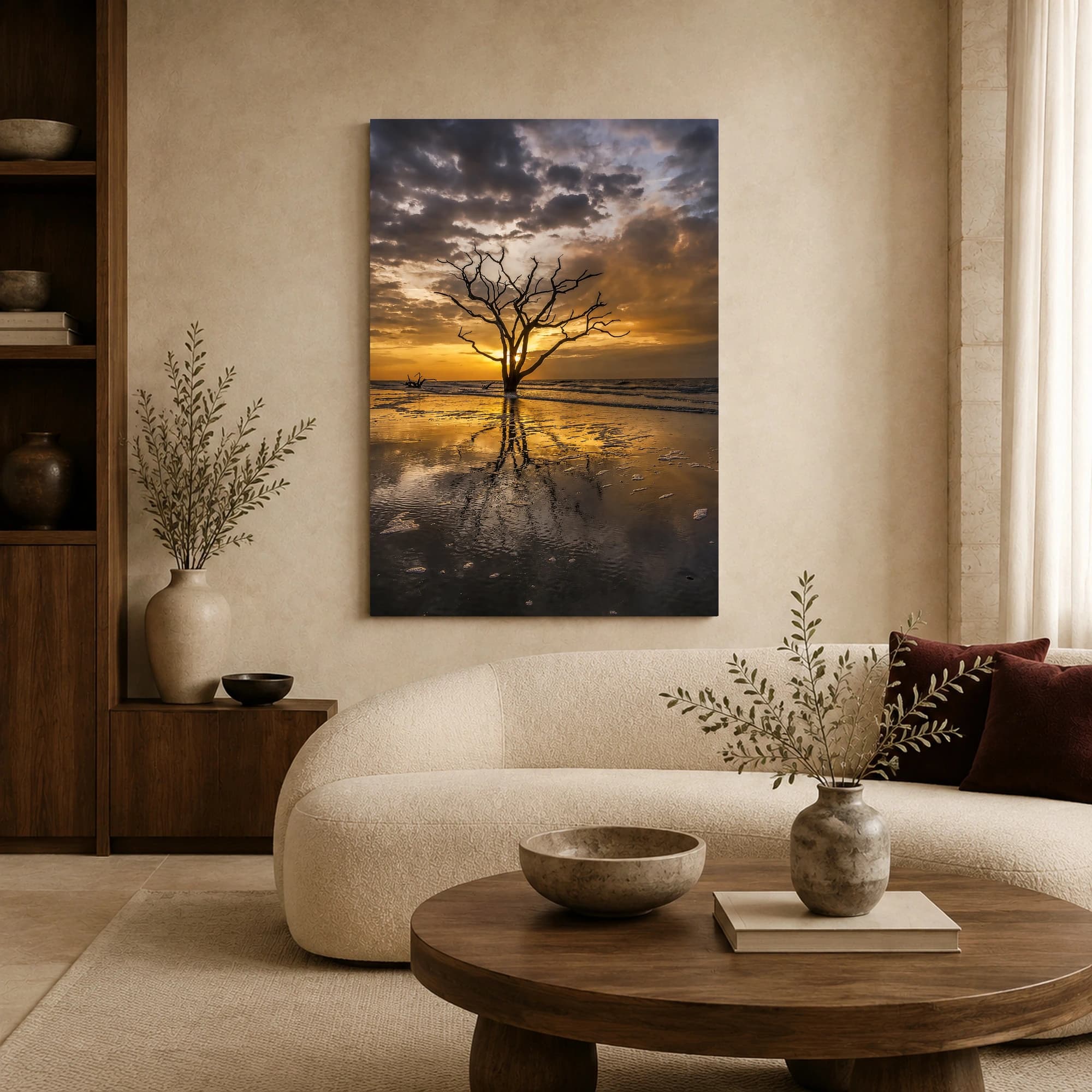 Golden Twilight Coastal Tree Fine Art Print, view 6