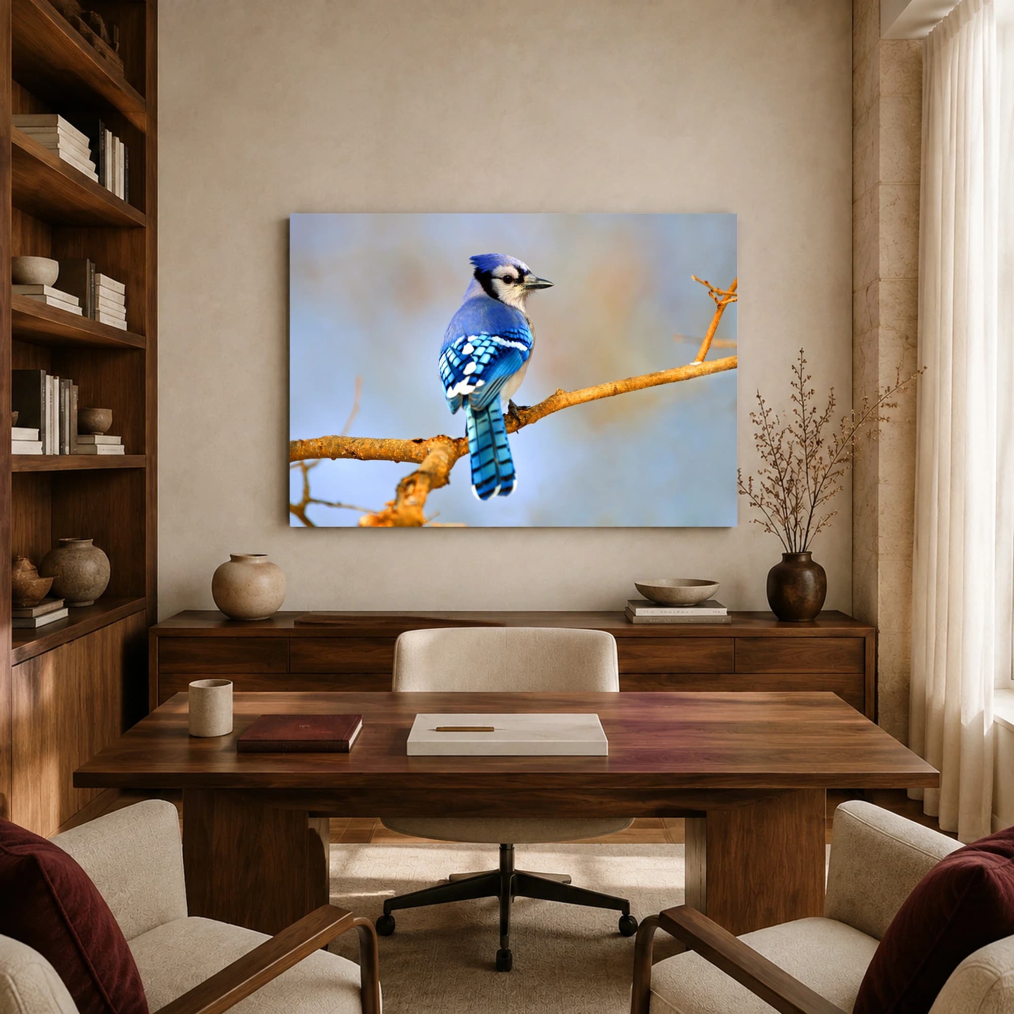 Blue Jay on Branch Wildlife Photography Print, view 8