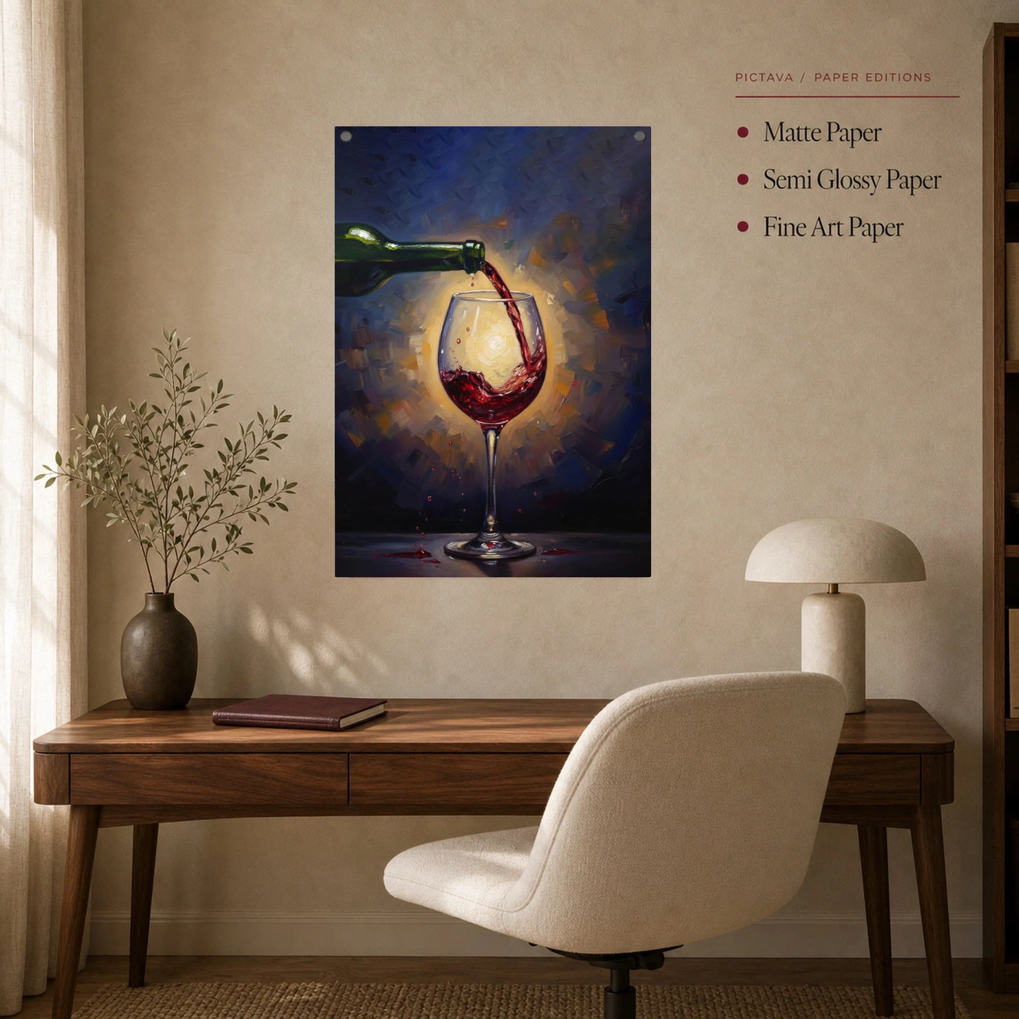 Crimson Pour Fine Art Canvas Print, view 8