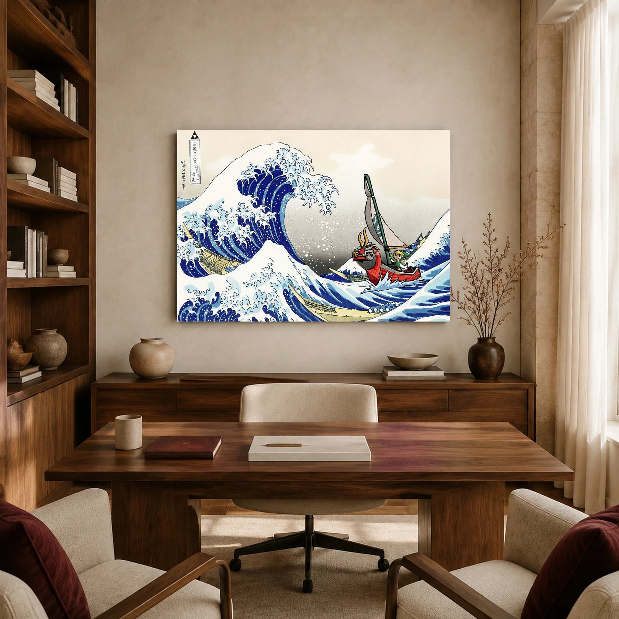 The Great Wave Link Japanese Woodblock Print Wall Art, view 8