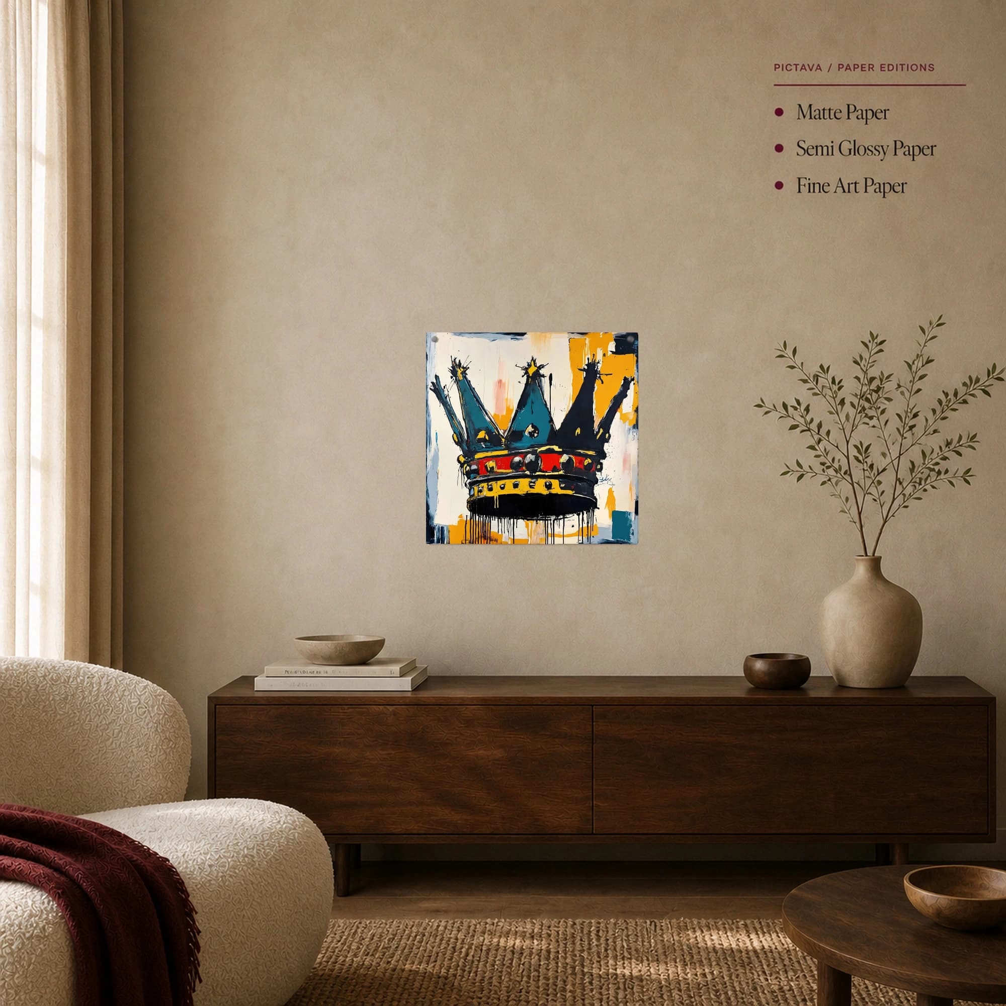 Neo-Expressionist Crown Canvas Print, view 8