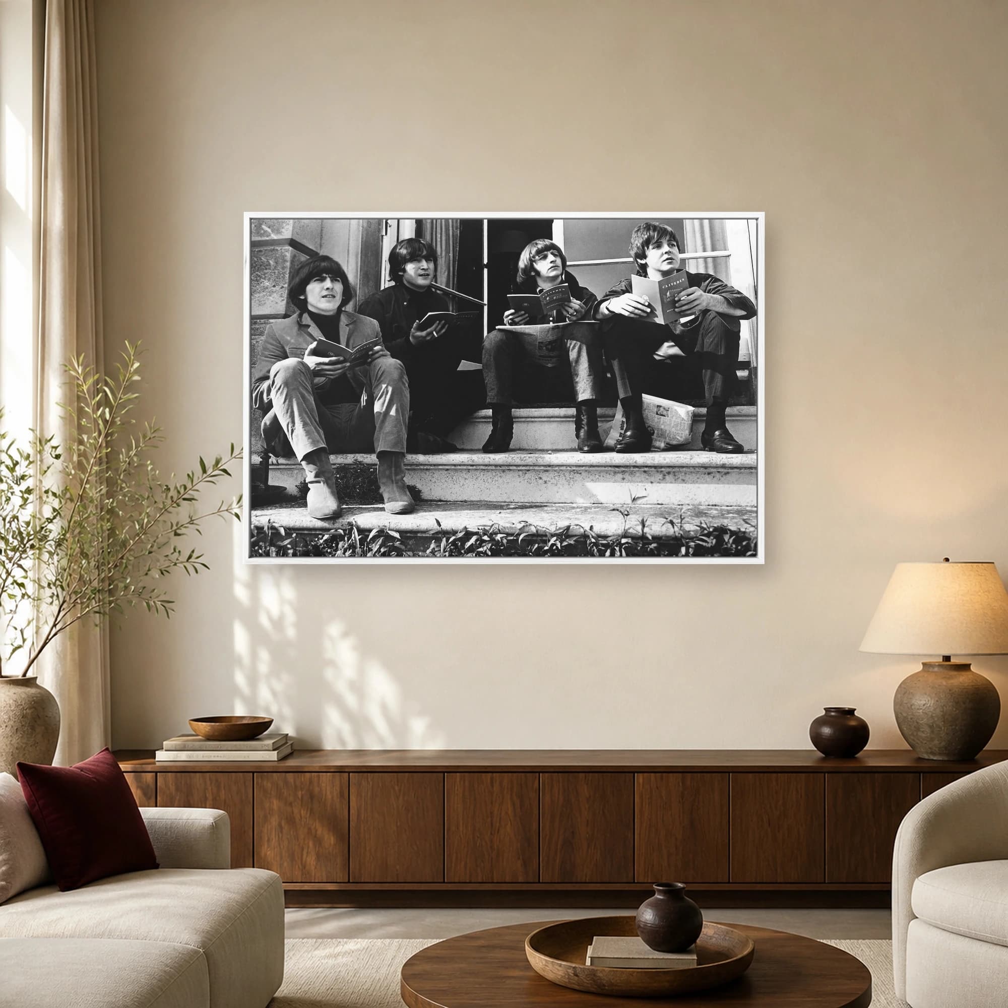The Beatles Historic Vintage Band Photo Canvas Print, view 2