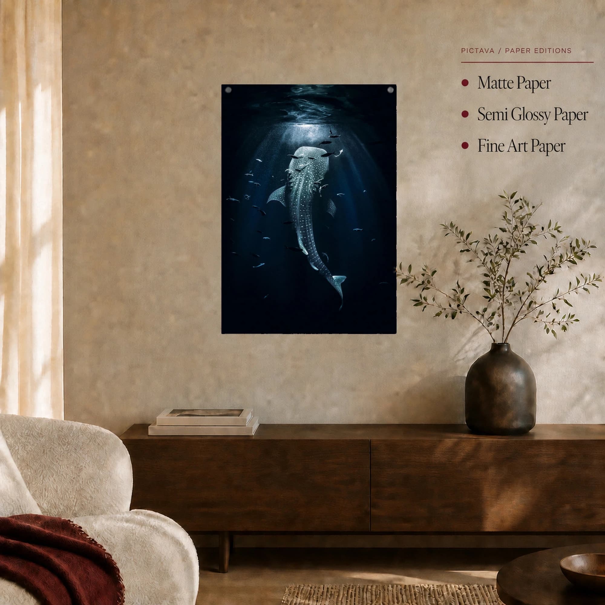 Whale Shark Abyss Fine Art Print, view 3